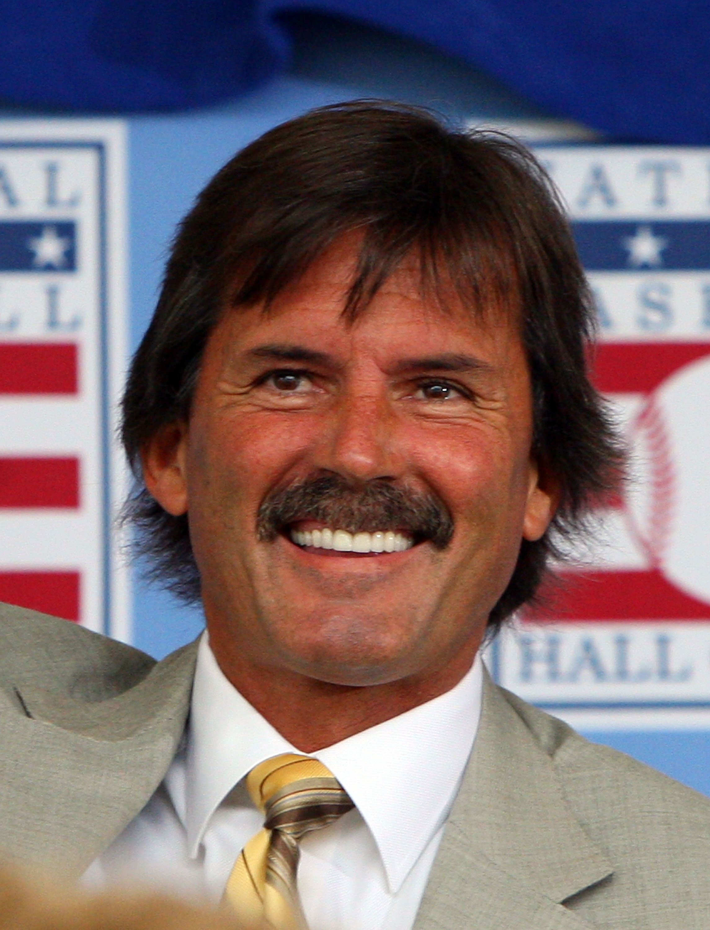 COOPERSTOWN, NY - JULY 26:  Hall of Famer Dennis Eckersley looks on at Clark Sports Center during the 2009  Baseball Hall of Fame induction ceremony on July 26, 2009 in Cooperstown, New York.  (Photo by Jim McIsaac/Getty Images)