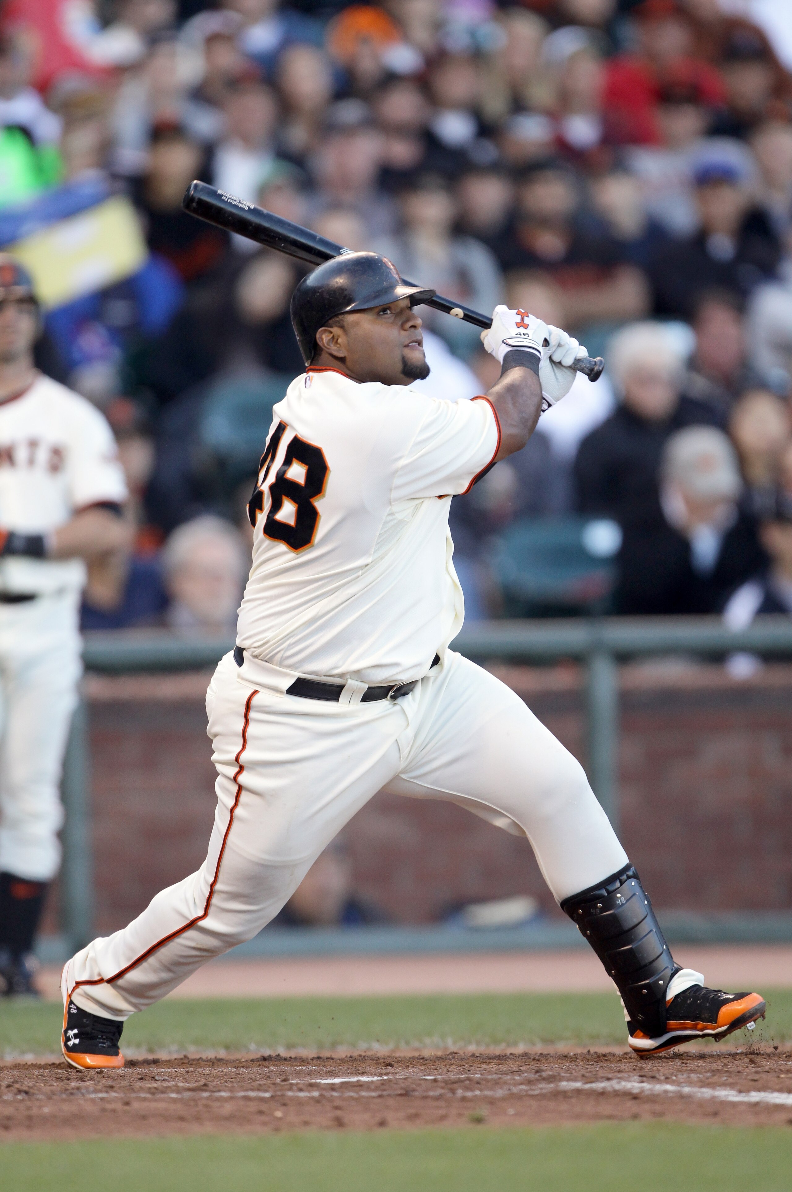 SAN FRANCISCO - AUGUST 01: Pablo Sandoval #48 of the San Francisco Giants bats against the Los Angeles Dodgers at AT&T Park on August 1, 2010 in San Francisco, California. (Photo by Ezra Shaw/Getty Images) SAN FRANCISCO - AUGUST 01: Pablo Sandoval #48 of the San Francisco Giants bats against the Los Angeles Dodgers at AT&T Park on August 1, 2010 in San Francisco, California. (Photo by Ezra Shaw/Getty Images)