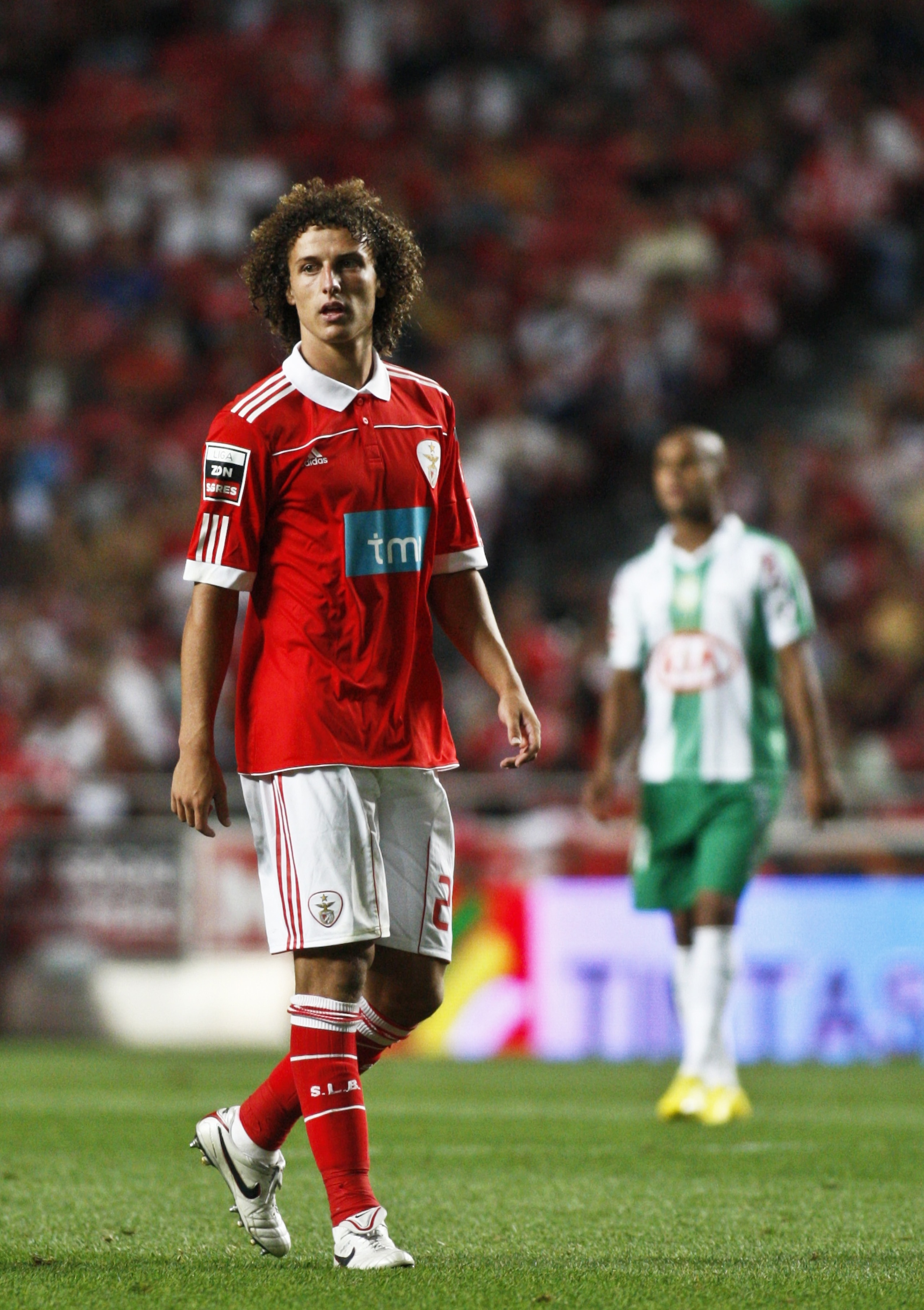 PORTUGAL - AUGUST 28:  David Luiz of Benfica looks on during the Portuguese Liga match between Benfica and Vitoria Setubal at Luz Stadium on August 28, 2010 in Lisbon, Portugal.  (Photo by Patricia de Melo/EuroFootball/Getty Images)