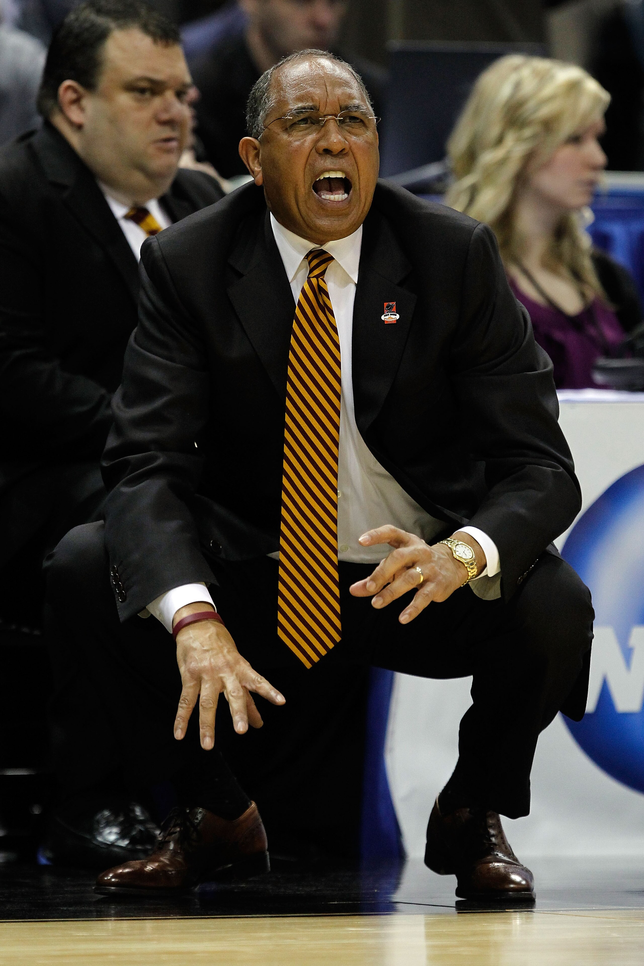 MILWAUKEE - MARCH 19: Head coach Tubby Smith of the Minnesota Golden Gophers calls out in the first half during the first round of the 2010 NCAA men's basketball tournament against the Xavier Musketeers at the Bradley Center on March 19, 2010 in Milwauke MILWAUKEE - MARCH 19: Head coach Tubby Smith of the Minnesota Golden Gophers calls out in the first half during the first round of the 2010 NCAA men's basketball tournament against the Xavier Musketeers at the Bradley Center on March 19, 2010 in Milwauke