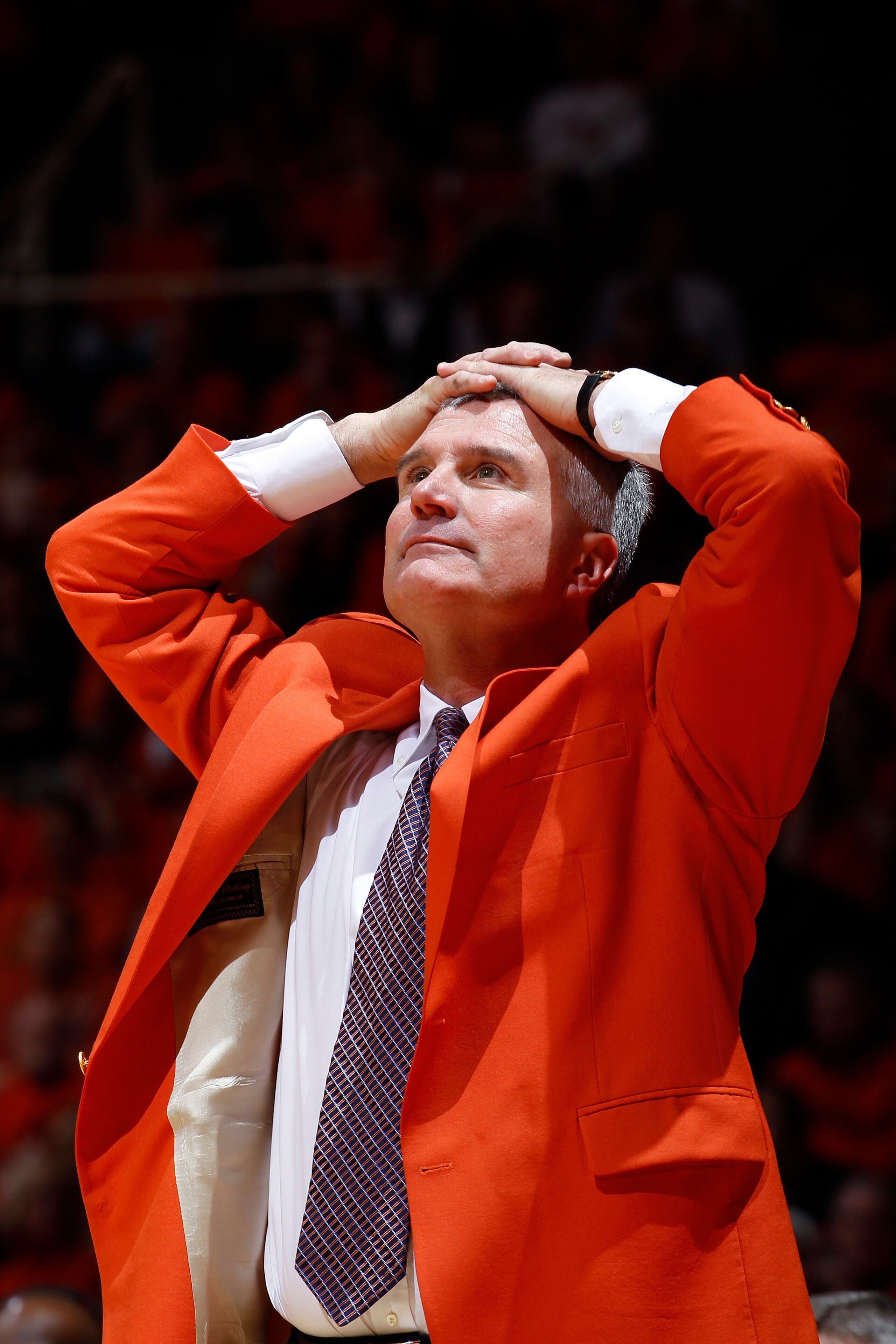 CHAMPAIGN, IL - JANUARY 22: Illinois Fighting Illini head coach Bruce Weber looks on in the first half against the Ohio State Buckeyes at Assembly Hall on January 22, 2011 in Champaign, Illinois. (Photo by Joe Robbins/Getty Images) CHAMPAIGN, IL - JANUARY 22: Illinois Fighting Illini head coach Bruce Weber looks on in the first half against the Ohio State Buckeyes at Assembly Hall on January 22, 2011 in Champaign, Illinois. (Photo by Joe Robbins/Getty Images)