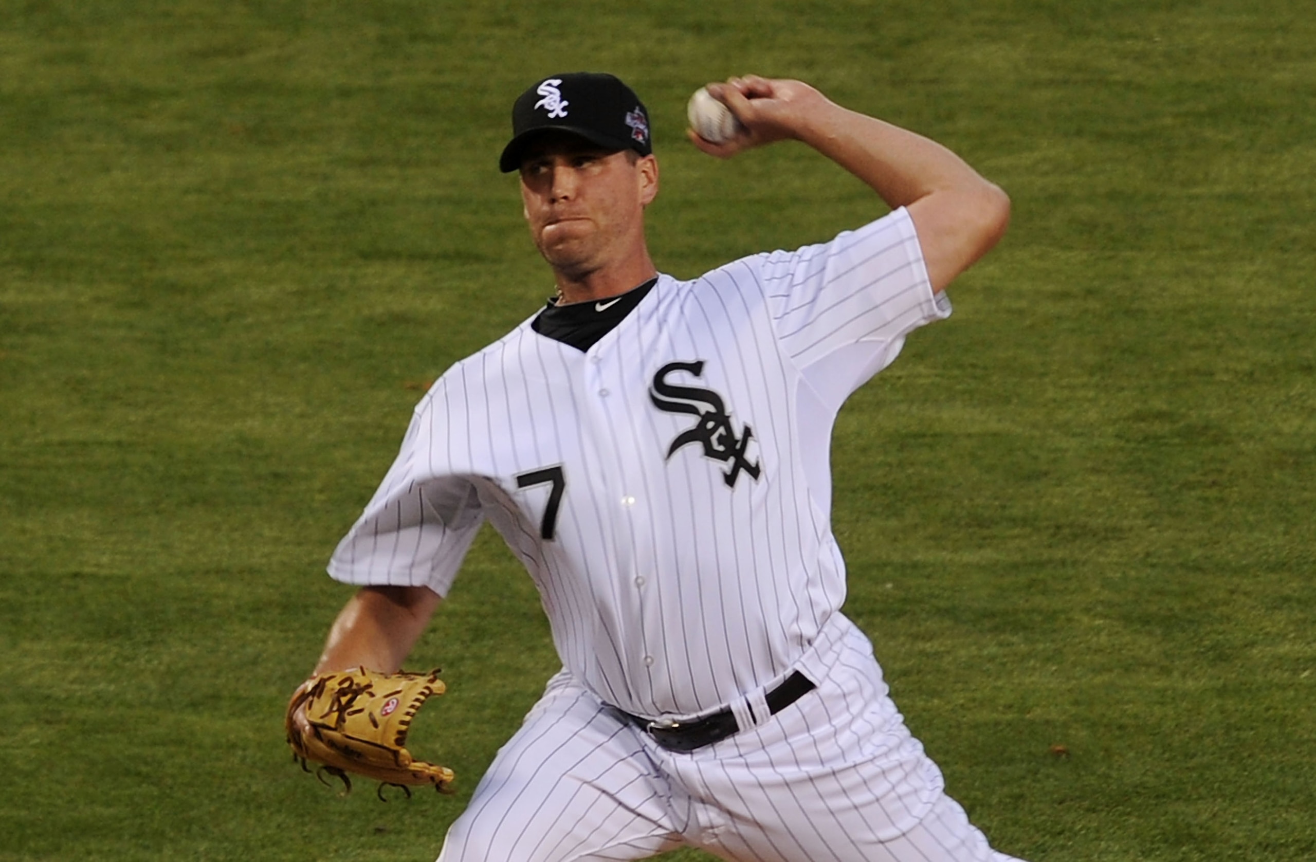 ANAHEIM, CA - JULY 13:  American League All-Star Matt Thornton #37 of the Chicago White Sox throws a pitch during the 81st MLB All-Star Game at Angel Stadium of Anaheim on July 13, 2010 in Anaheim, California.  (Photo by Michael Buckner/Getty Images)