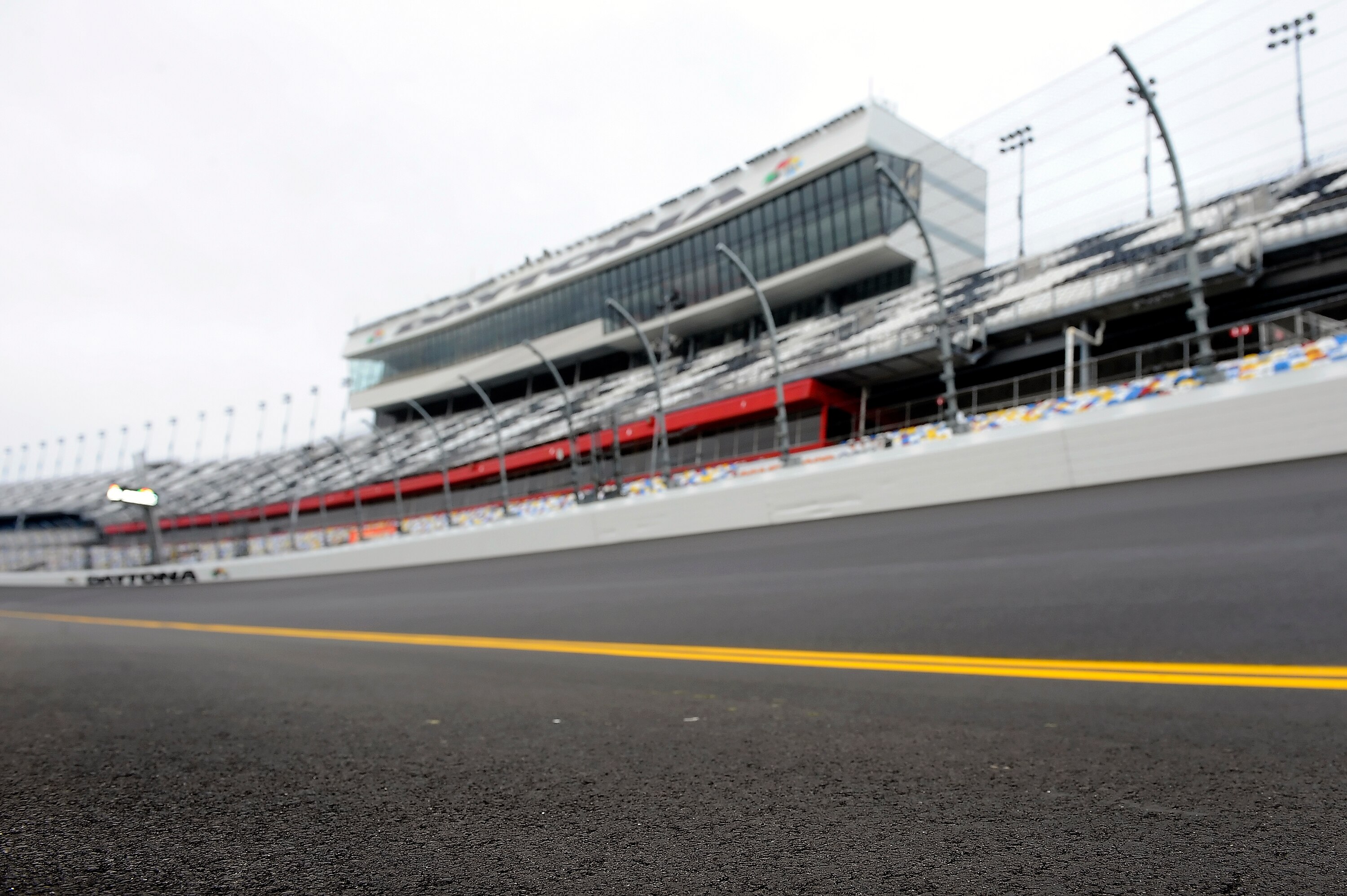 DAYTONA BEACH, FL - JANUARY 22:  A look at the new and improved racing surface at Daytona International Speedway on January 22, 2011 in Daytona Beach, Florida.  (Photo by Jared C. Tilton/Getty Images for NASCAR)