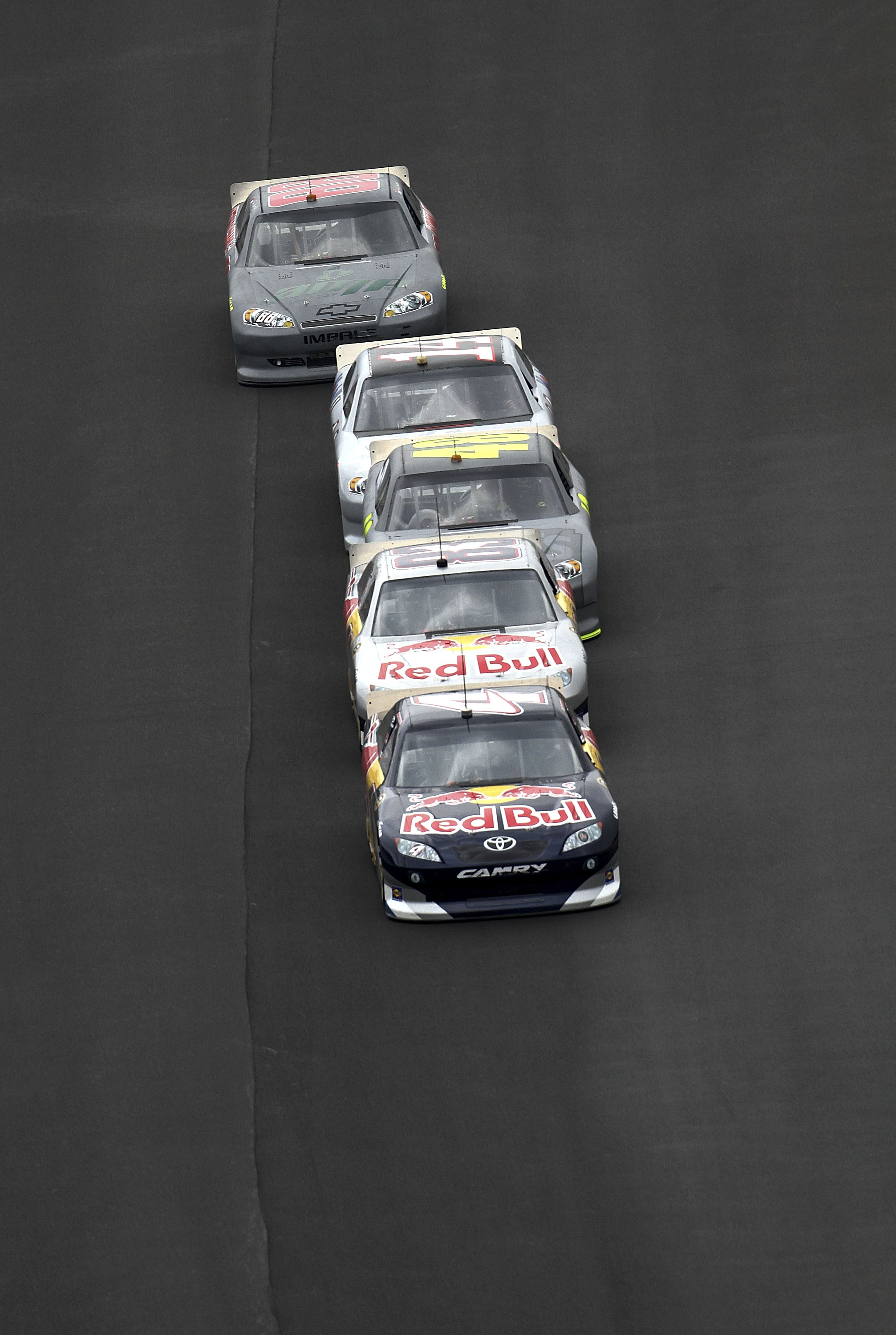 DAYTONA BEACH, FL - JANUARY 21:  Cars on the track during testing at Daytona International Speedway on January 21, 2011 in Daytona Beach, Florida.  (Photo by Jerry Markland/Getty Images for NASCAR)