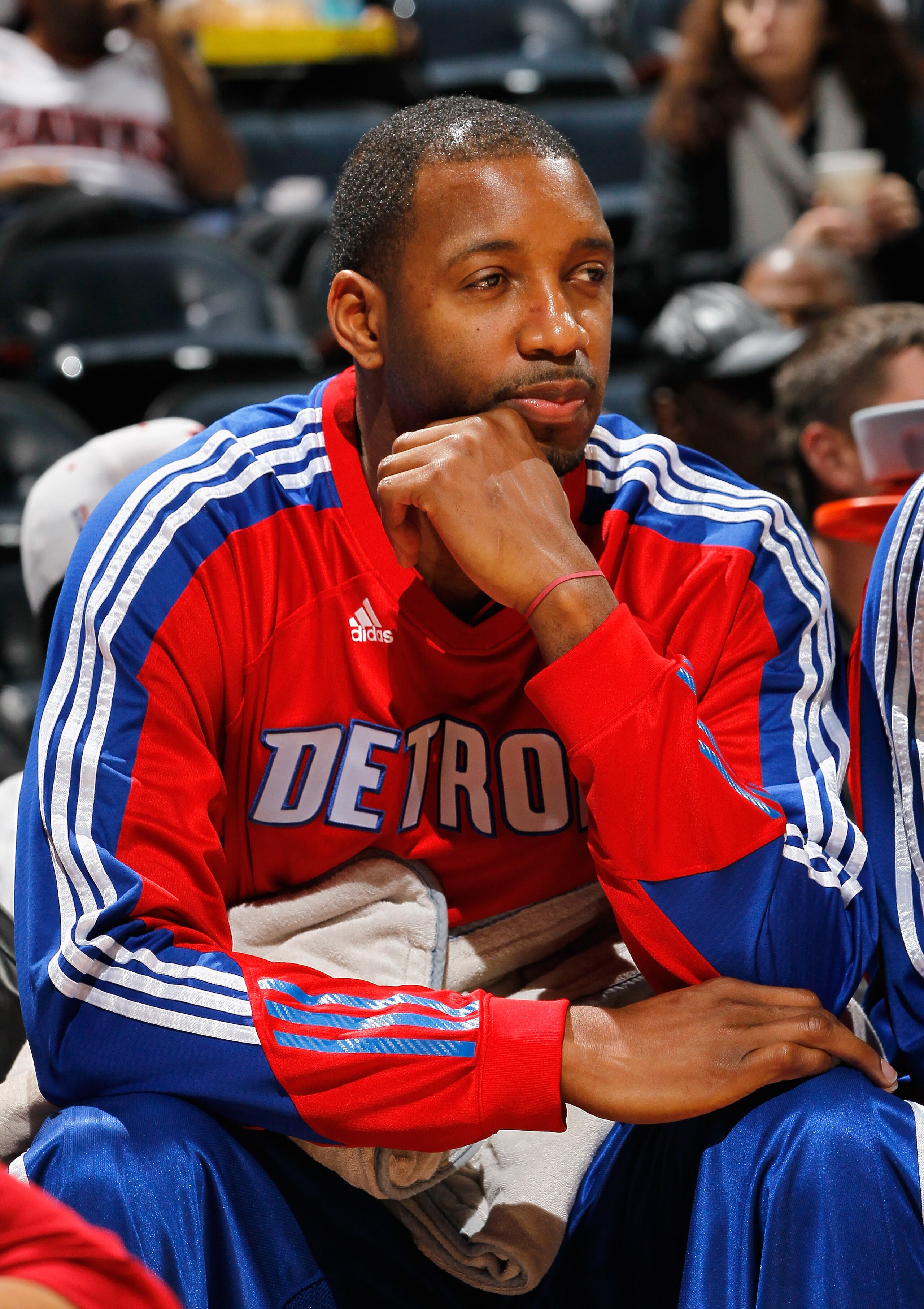 ATLANTA - NOVEMBER 03:  Tracy McGrady #1 of the Detroit Pistons against the Atlanta Hawks at Philips Arena on November 3, 2010 in Atlanta, Georgia.  NOTE TO USER: User expressly acknowledges and agrees that, by downloading and/or using this Photograph, Us