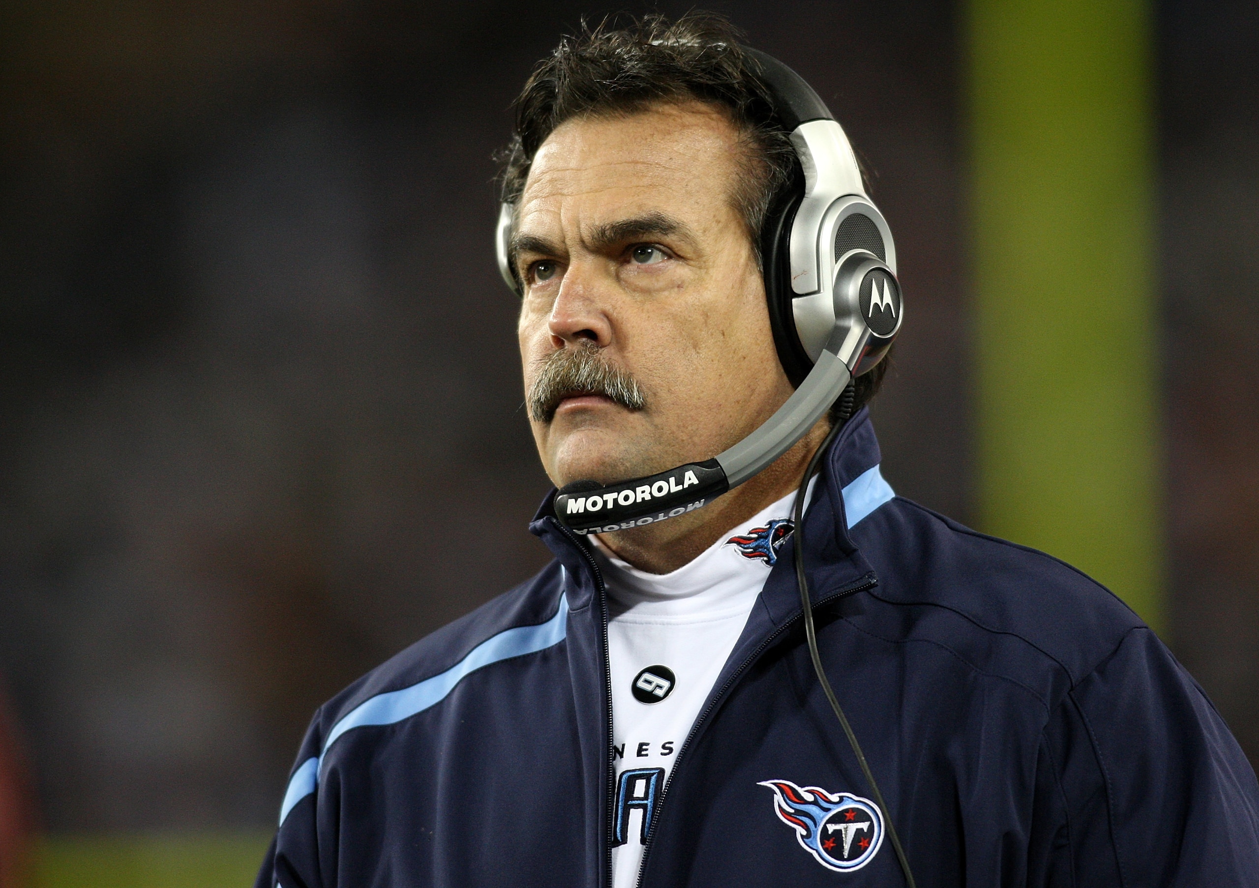NASHVILLE, TN - DECEMBER 25: Head Coach Jeff Fisher of the Tennessee Titans looks on as the Titans trail the San Diego Chargers on December 25, 2009 at LP Field in Nashville, Tennessee. (Photo by Rex Brown/Getty Images) NASHVILLE, TN - DECEMBER 25: Head Coach Jeff Fisher of the Tennessee Titans looks on as the Titans trail the San Diego Chargers on December 25, 2009 at LP Field in Nashville, Tennessee. (Photo by Rex Brown/Getty Images)
