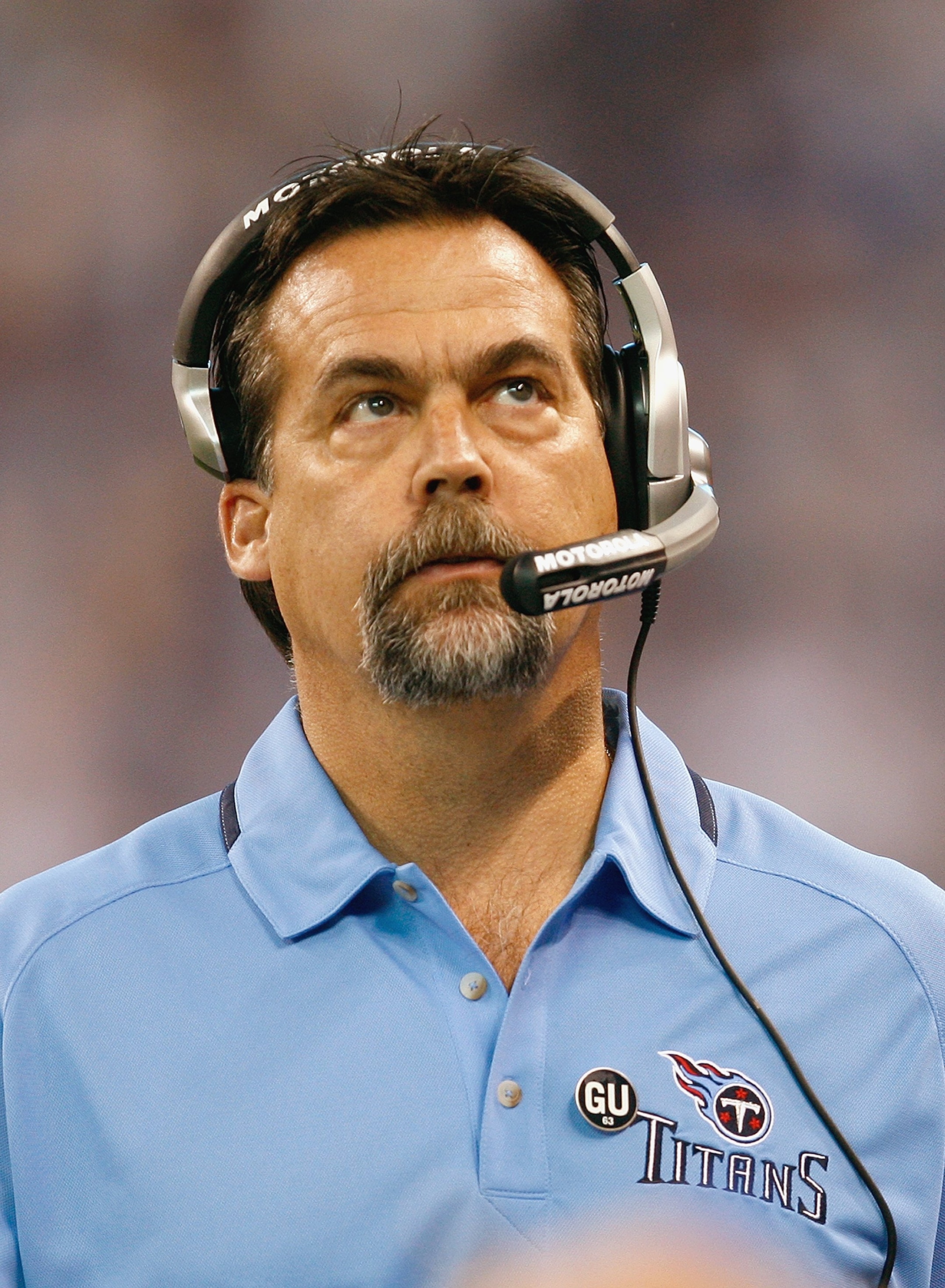 INDIANAPOLIS - DECEMBER 28: Head caoch Jeff Fisher of the Tennessee Titans looks on from the sidelines during the game against the Indianapolis Colts on December 28, 2008 at Lucas Oil Stadium in Indianapolis, Indiana. (Photo by: Jamie Squire/Getty Images INDIANAPOLIS - DECEMBER 28: Head caoch Jeff Fisher of the Tennessee Titans looks on from the sidelines during the game against the Indianapolis Colts on December 28, 2008 at Lucas Oil Stadium in Indianapolis, Indiana. (Photo by: Jamie Squire/Getty Images