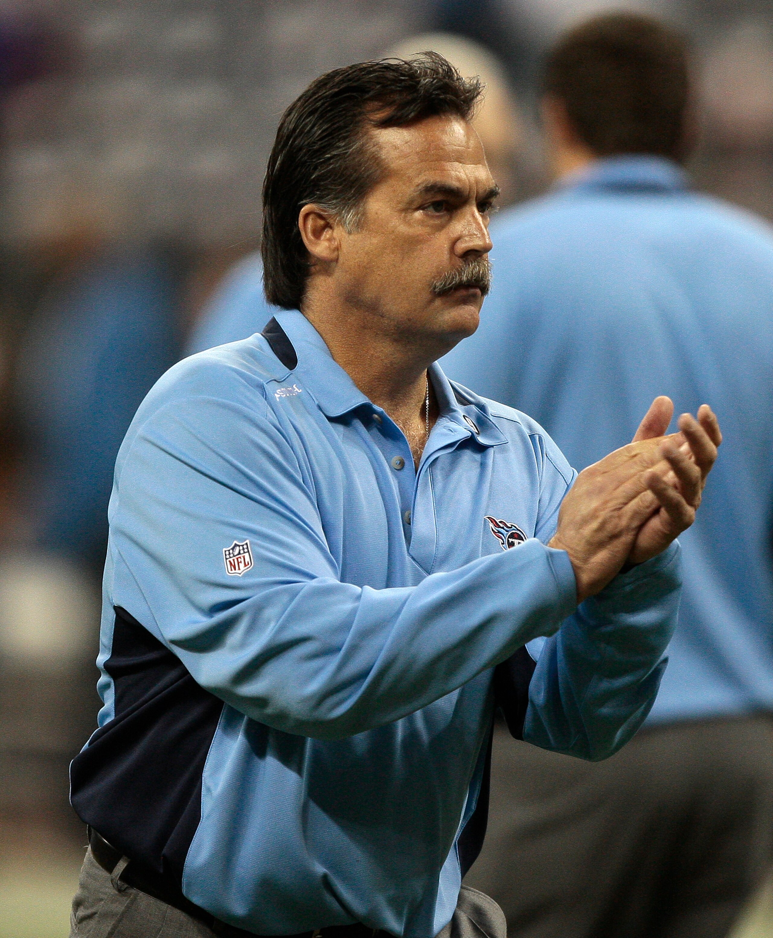 HOUSTON - NOVEMBER 23: Tennessee Titans head coach Jeff Fisher at Reliant Stadium on November 23, 2009 in Houston, Texas. (Photo by Bob Levey/Getty Images) HOUSTON - NOVEMBER 23: Tennessee Titans head coach Jeff Fisher at Reliant Stadium on November 23, 2009 in Houston, Texas. (Photo by Bob Levey/Getty Images)