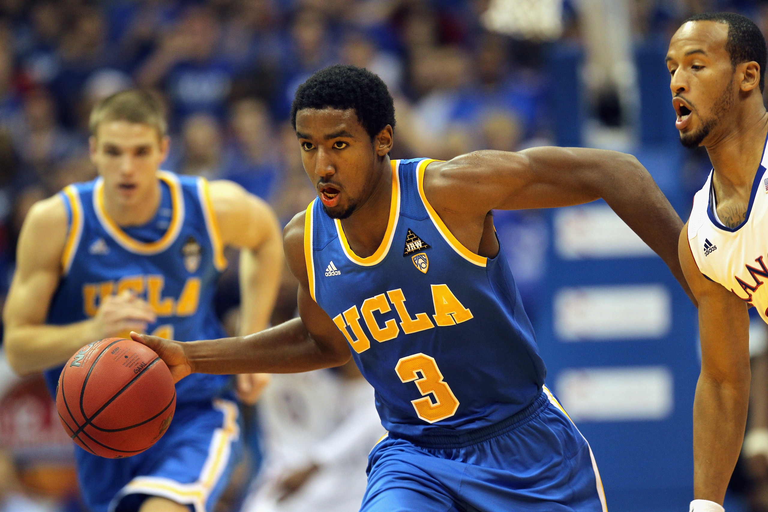 LAWRENCE, KS - DECEMBER 02: Malcolm Lee #3 of the UCLA Bruins in action during the game against the Kansas Jayhawks on December 2, 2010 at Allen Fieldhouse in Lawrence, Kansas. (Photo by Jamie Squire/Getty Images) LAWRENCE, KS - DECEMBER 02: Malcolm Lee #3 of the UCLA Bruins in action during the game against the Kansas Jayhawks on December 2, 2010 at Allen Fieldhouse in Lawrence, Kansas. (Photo by Jamie Squire/Getty Images)