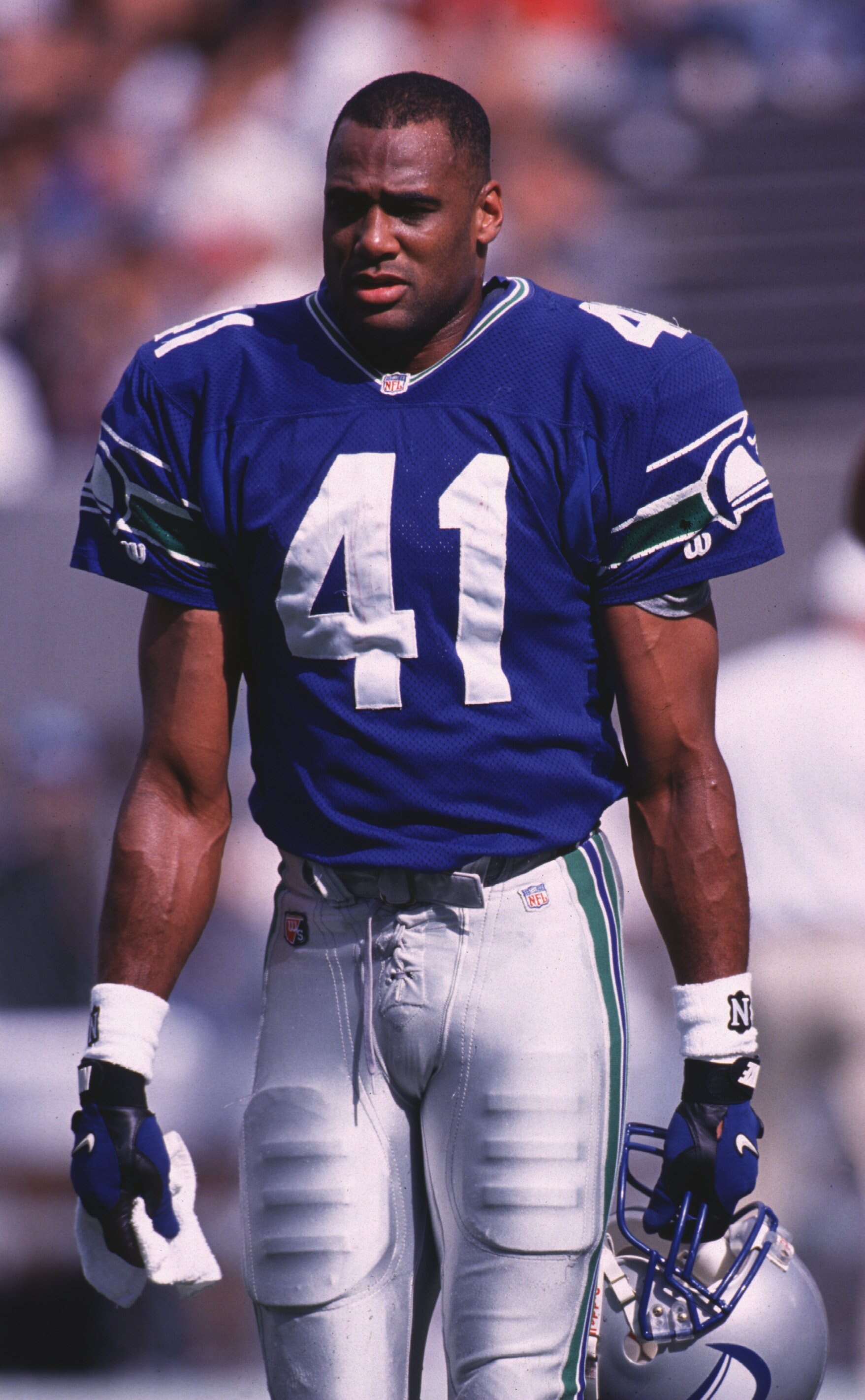 29 Oct 1995: Safety Eugene Robinson of the Seattle Seahawks during a 20-14 win over the Arizona Cardinals at Sun Devil Stadium in Tempe, Arizona.