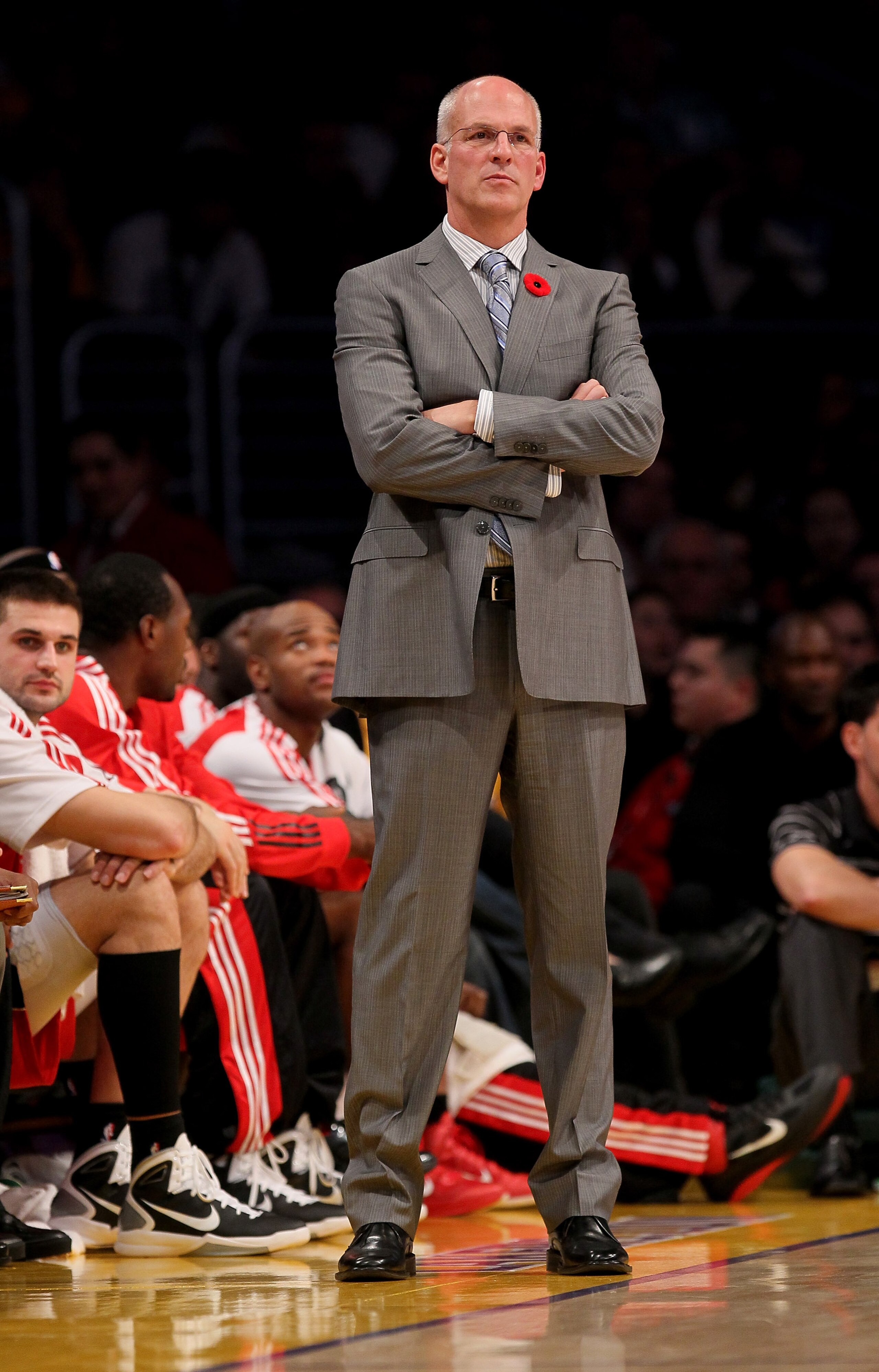 LOS ANGELES - NOVEMBER 5: Head coach Jay Triano of the Toronto Raptors looks on during the game with the Los Angeles Lakers at Staples Center on November 5, 2010 in Los Angeles, California. NOTE TO USER: User expressly acknowledges and agrees that, by LOS ANGELES - NOVEMBER 5: Head coach Jay Triano of the Toronto Raptors looks on during the game with the Los Angeles Lakers at Staples Center on November 5, 2010 in Los Angeles, California. NOTE TO USER: User expressly acknowledges and agrees that, by