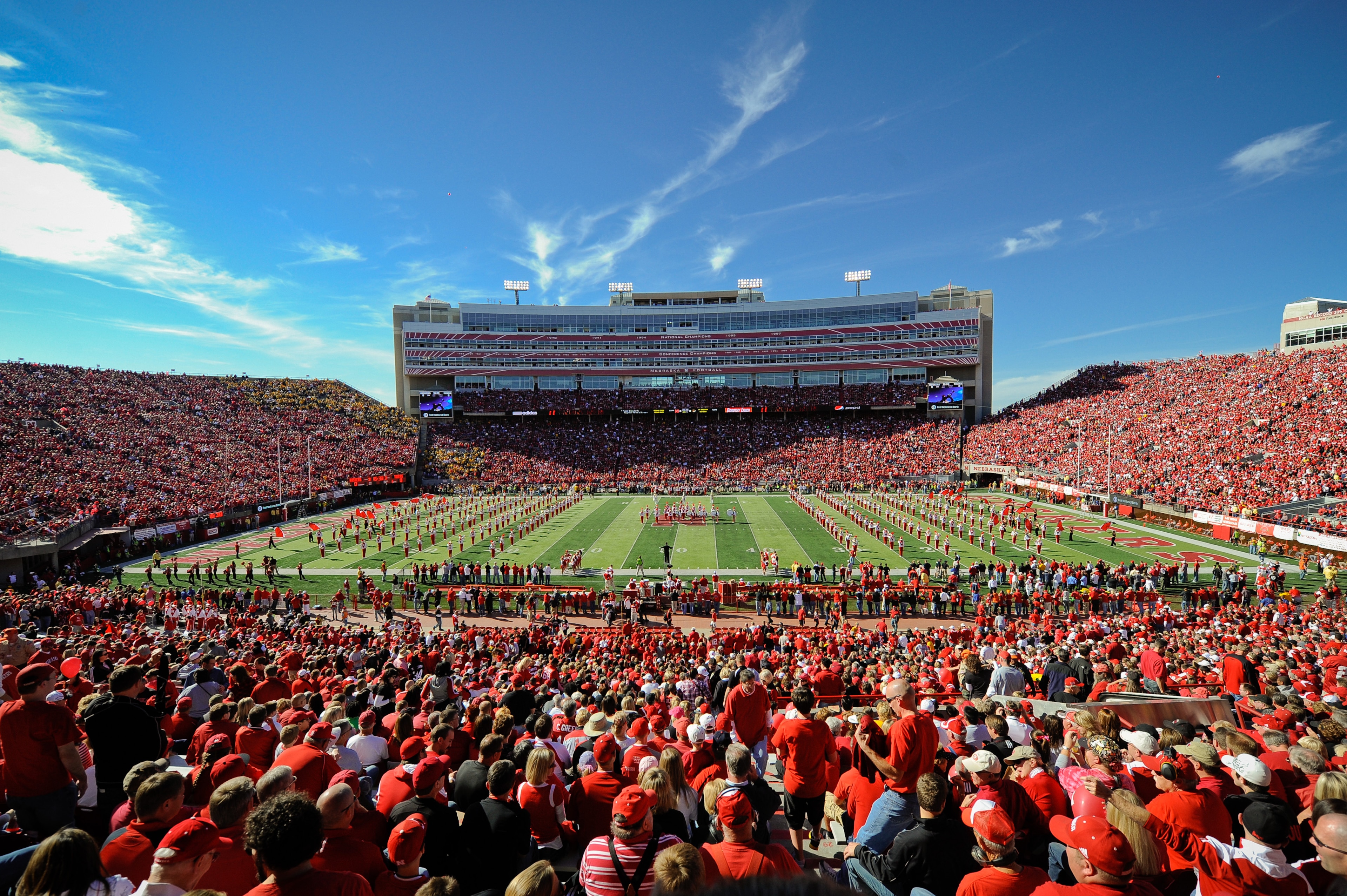 LINCOLN, NE - OCTOBER 30: The Husker faithful pack the stadium before the Nebraska Cornhuskers play the Missouri Tigers at Memorial Stadium on October 30, 2010 in Lincoln, Nebraska. Nebraska Defeated Missouri 31-17. (Photo by Eric Francis/Getty Images)