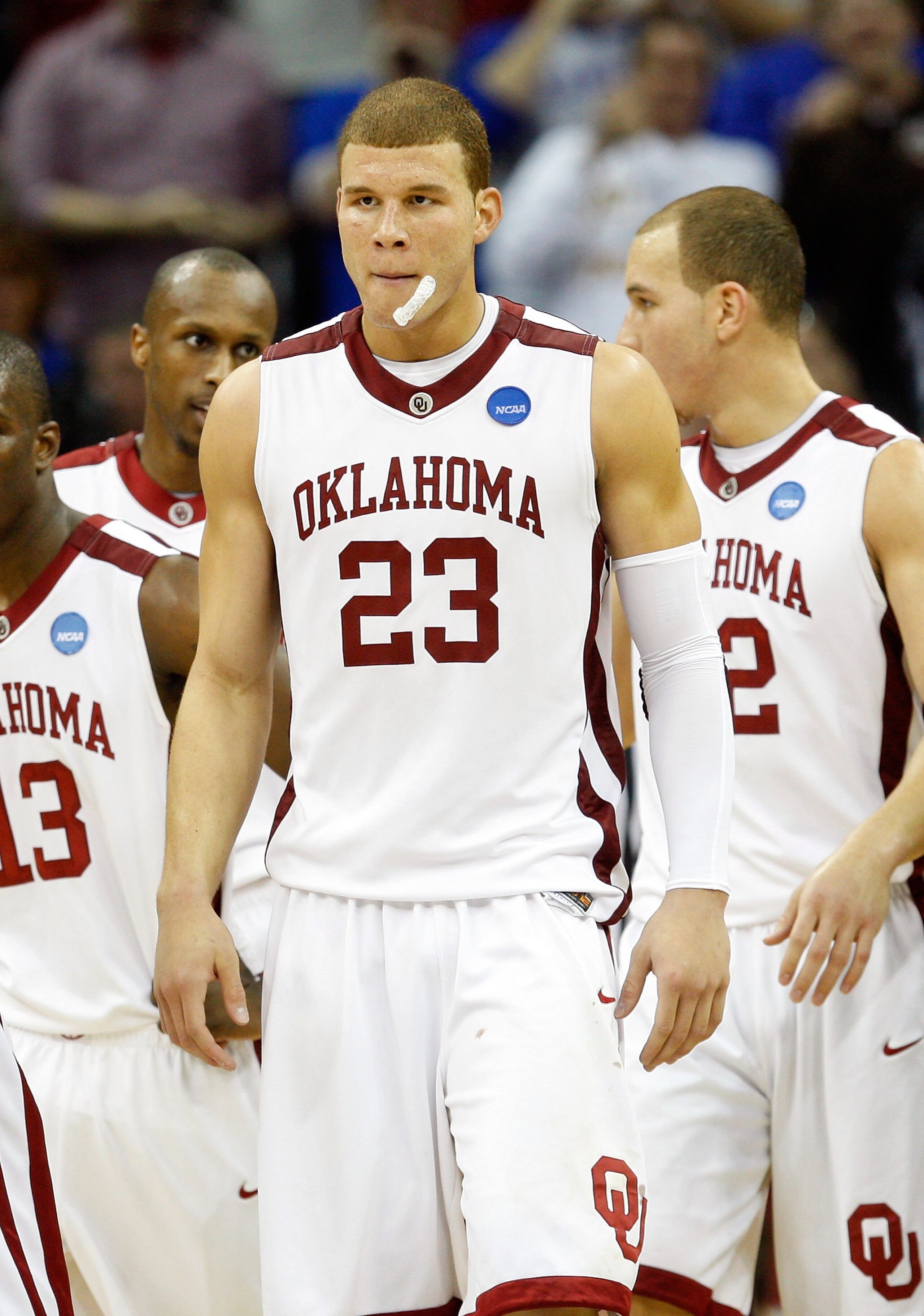 KANSAS CITY, MO - MARCH 21: Blake Griffin #23 of the Oklahoma Sooners looks on during the second round game against the Michigan Wolverines in the NCAA Division I Men's Basketball Tournament at the Sprint Center on March 21, 2009 in Kansas City, Missouri KANSAS CITY, MO - MARCH 21: Blake Griffin #23 of the Oklahoma Sooners looks on during the second round game against the Michigan Wolverines in the NCAA Division I Men's Basketball Tournament at the Sprint Center on March 21, 2009 in Kansas City, Missouri