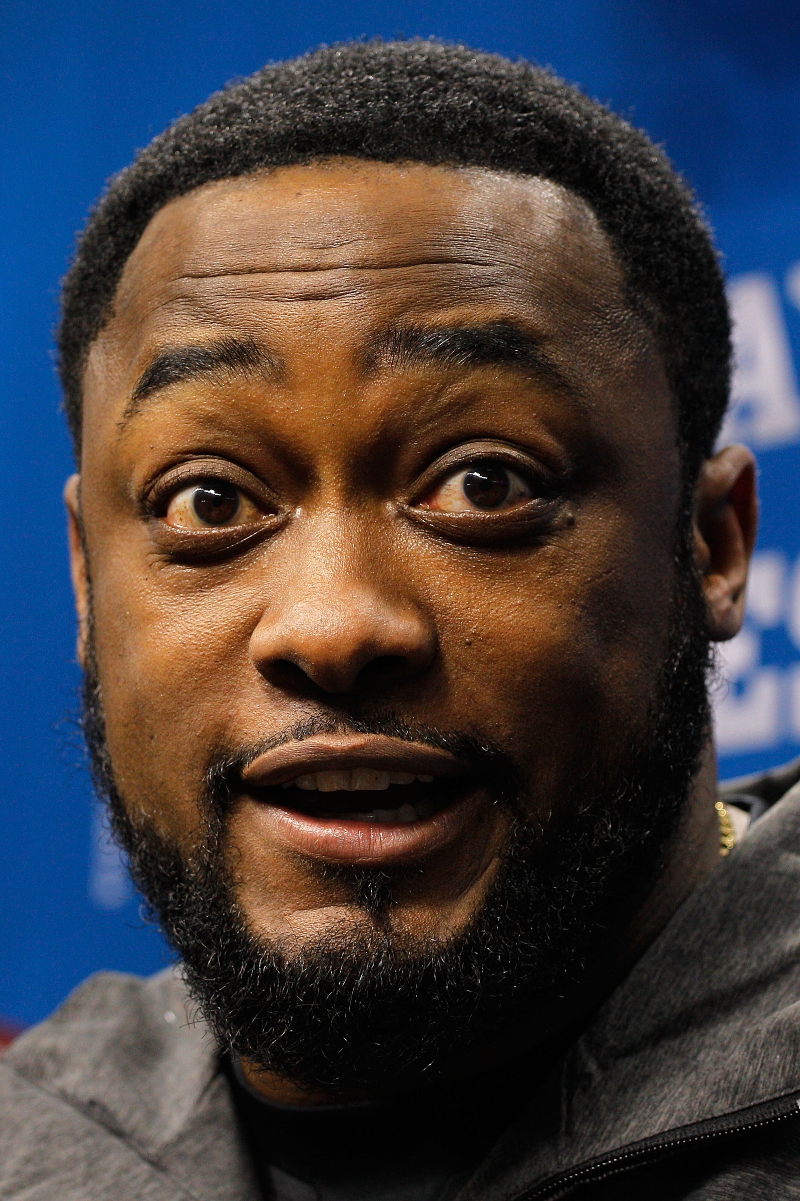 ARLINGTON, TX - FEBRUARY 01:  Head coach Mike Tomlin of the Pittsburgh Steelers addresses the media during Super Bowl XLV Media Day ahead of Super Bowl XLV at Cowboys Stadium on February 1, 2011 in Arlington, Texas. The Pittsburgh Steelers will play the G