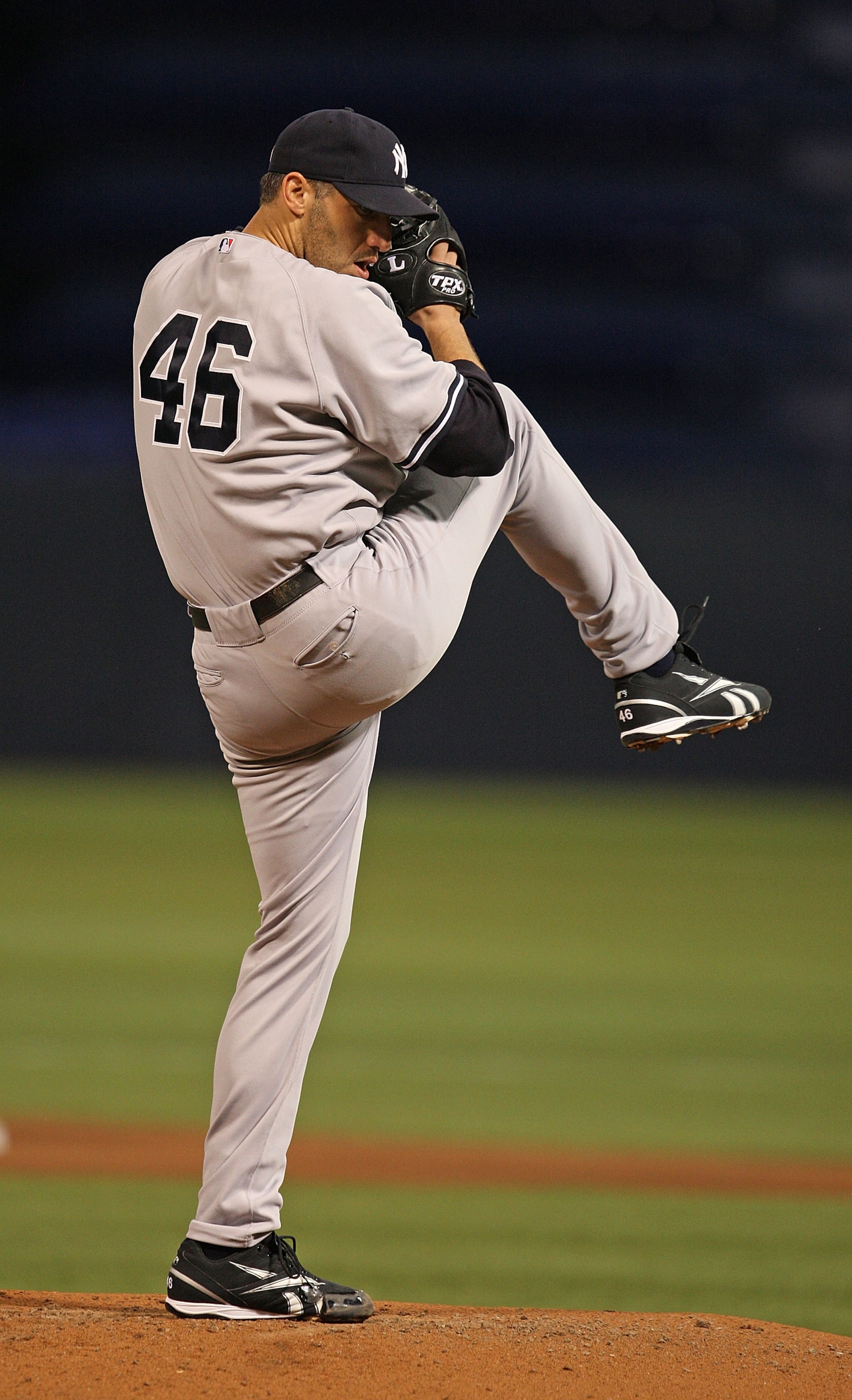 MINNEAPOLIS - OCTOBER 11: Andy Pettitte #46 of the New York Yankees delivers the ball against the Minnesota Twins in Game Three of the ALDS during the 2009 MLB Playoffs at the Hubert H. Humphrey Metrodome on October 11, 2009 in Minneapolis, Minnesota. (Ph