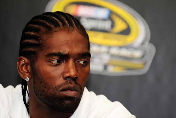 CONCORD, NC - MAY 15:  NASCAR Camping World Truck Series team owner and NFL wide receiver Randy Moss speaks during a press conference following practice for the NASCAR Sprint All-Star Race on May 15, 2009 at Lowe's Motor Speedway in Concord, North Carolin