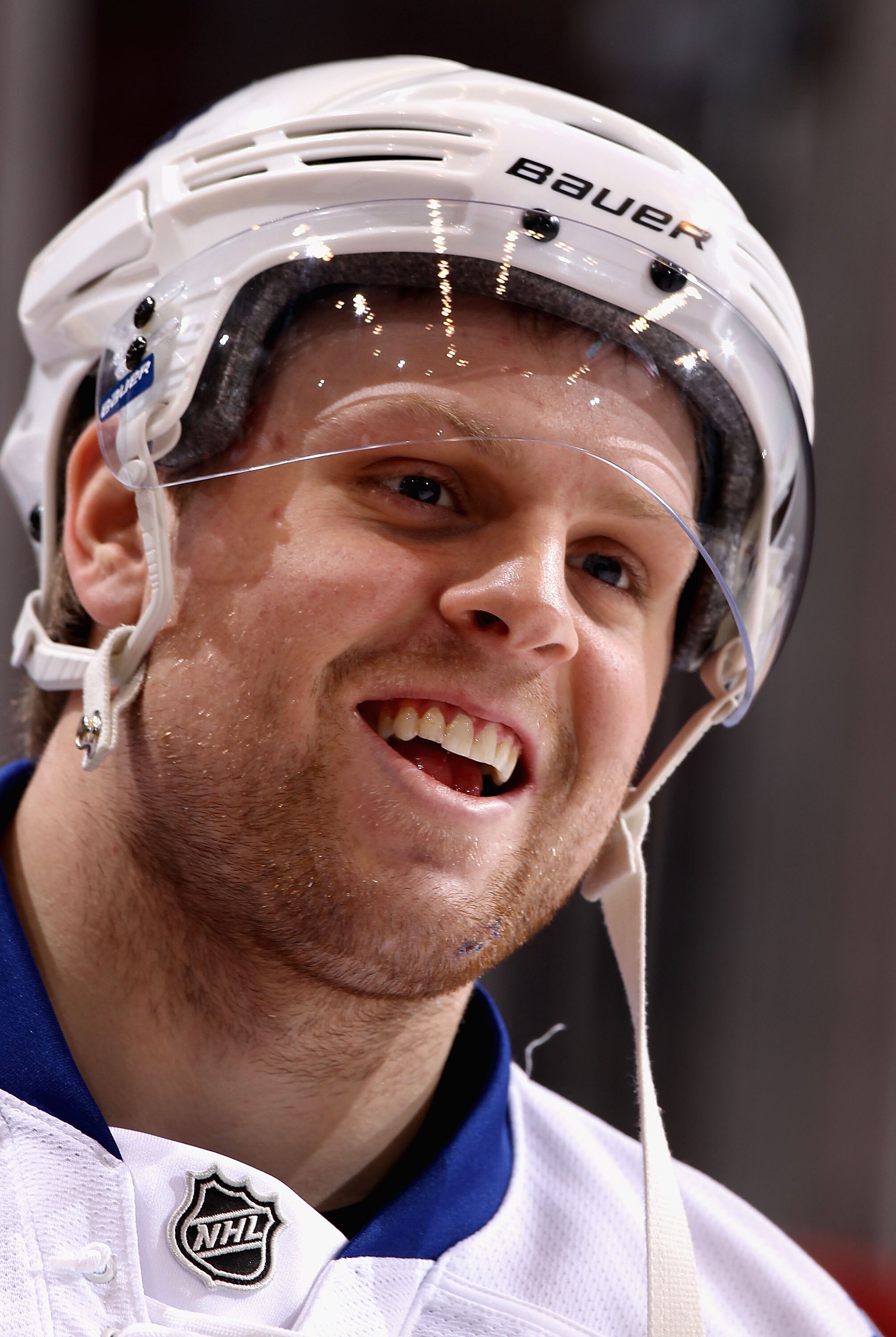 GLENDALE, AZ - JANUARY 13:  Phil Kessel #81 of the Toronto Maple Leafs warms up before the NHL game against the Phoenix Coyotes at Jobing.com Arena on January 13, 2011 in Glendale, Arizona. The Coyotes defeated the Maple Leafs 5-1.  (Photo by Christian Pe