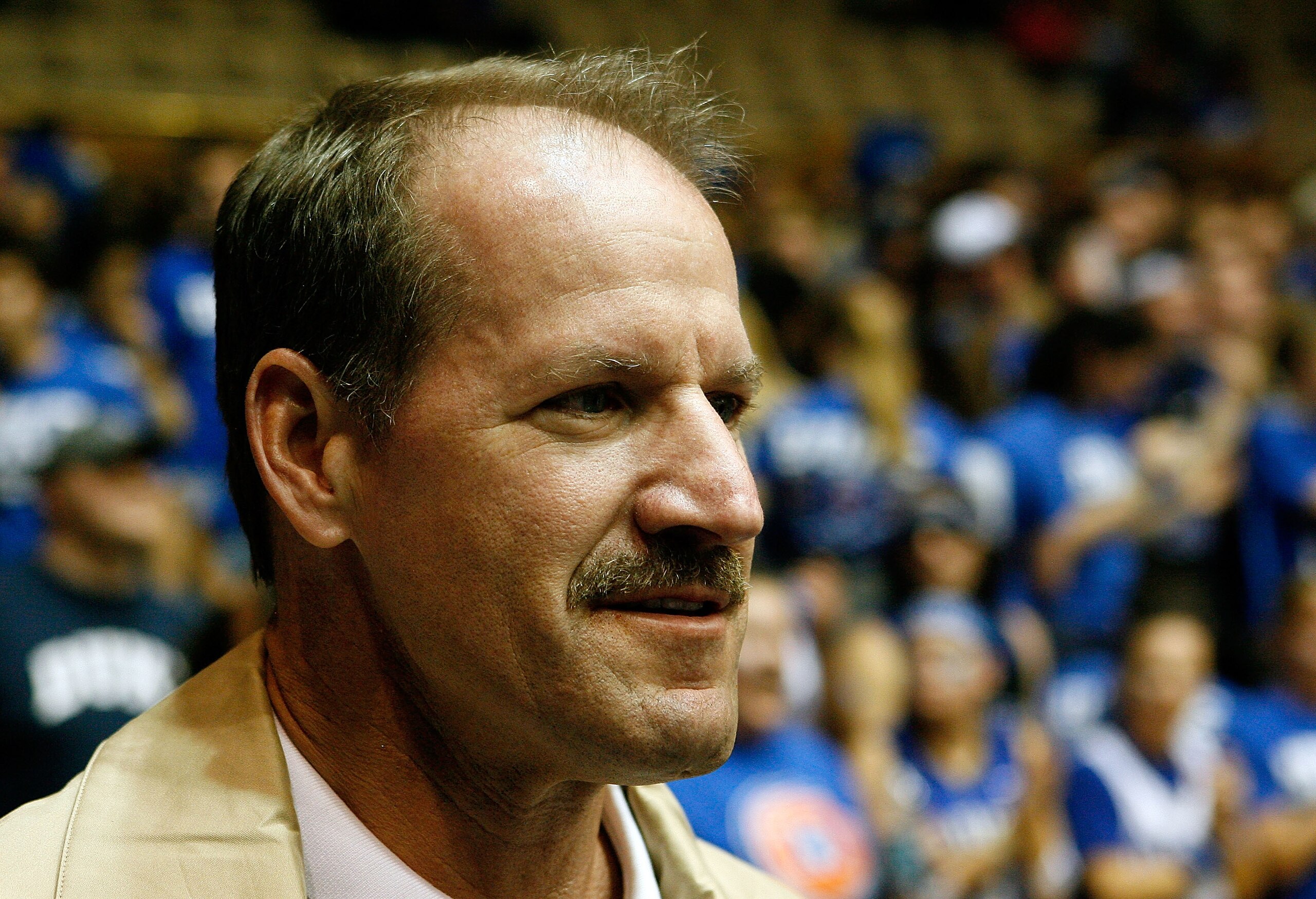 DURHAM, NC - FEBRUARY 11:  Former Pittsburgh Steelers Head Coach Bill Cowher attends the game between the North Carolina Tar Heels and the Duke Blue Devils on February 11, 2009 at Cameron Indoor Stadium in Durham, North Carolina.  (Photo by Kevin Cox/Gett