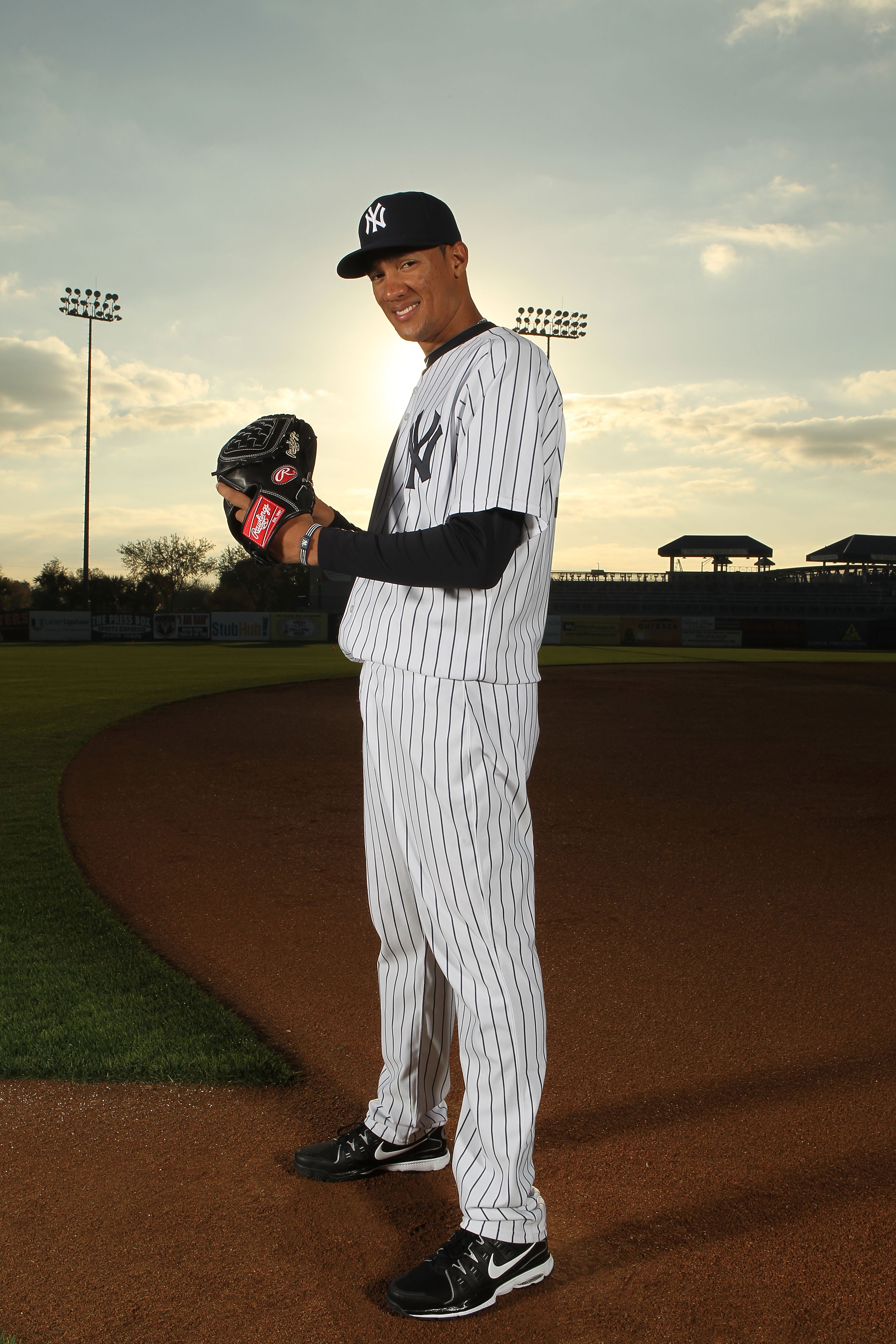 TAMPA, FL - FEBRUARY 25:  Hector Noesi #74 of the New York Yankees poses for a photo during Spring Training Media Photo Day at George M. Steinbrenner Field on February 25, 2010 in Tampa, Florida.  (Photo by Nick Laham/Getty Images)