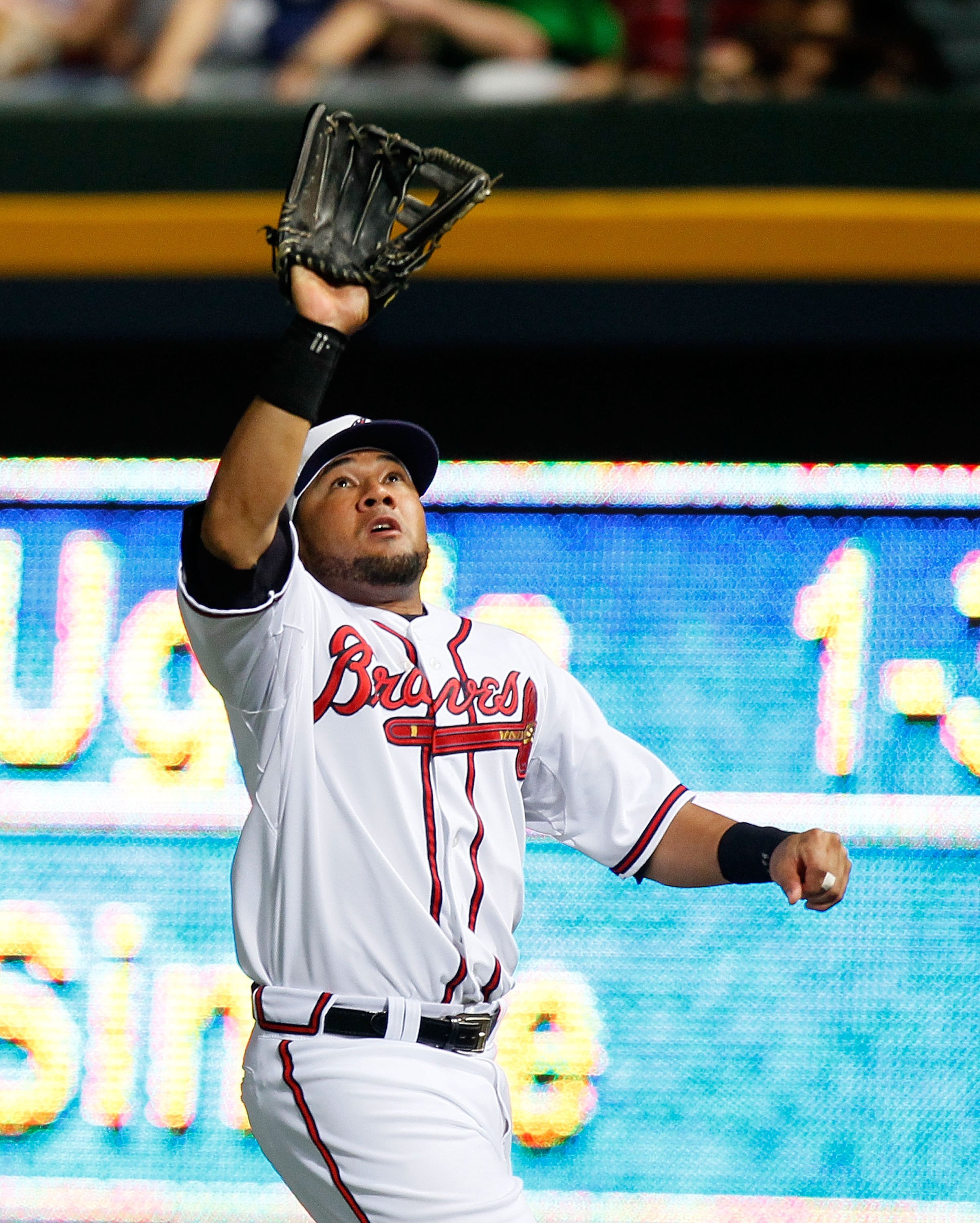 ATLANTA - JULY 02:  Melky Cabrera #53 of the Atlanta Braves against the Florida Marlins at Turner Field on July 2, 2010 in Atlanta, Georgia.  (Photo by Kevin C. Cox/Getty Images)