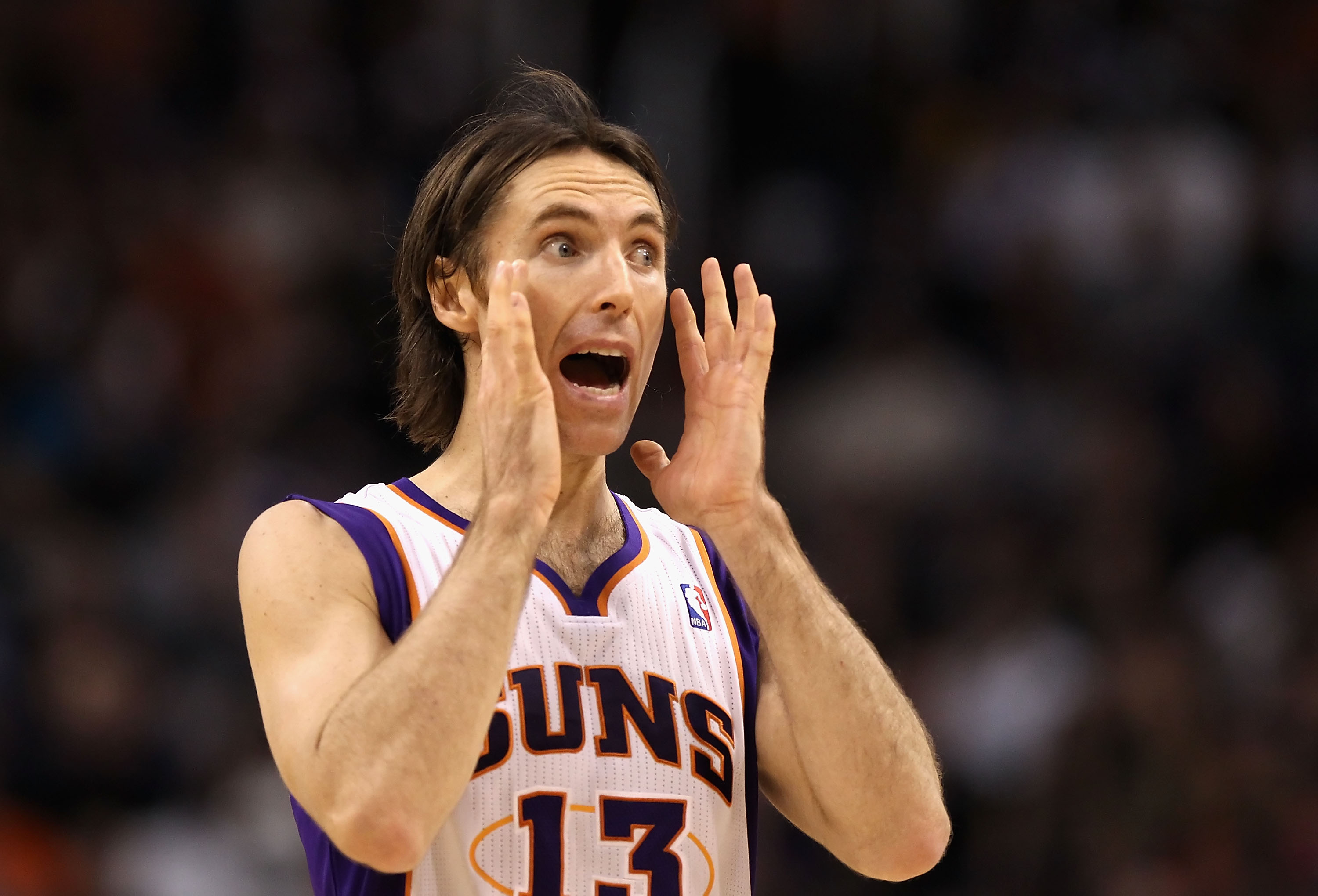 PHOENIX, AZ - JANUARY 28:  Steve Nash #13 of the Phoenix Suns during the NBA game against the Boston Celtics at US Airways Center on January 28, 2011 in Phoenix, Arizona. The Suns defeated the Celtics 88-71. NOTE TO USER: User expressly acknowledges and a