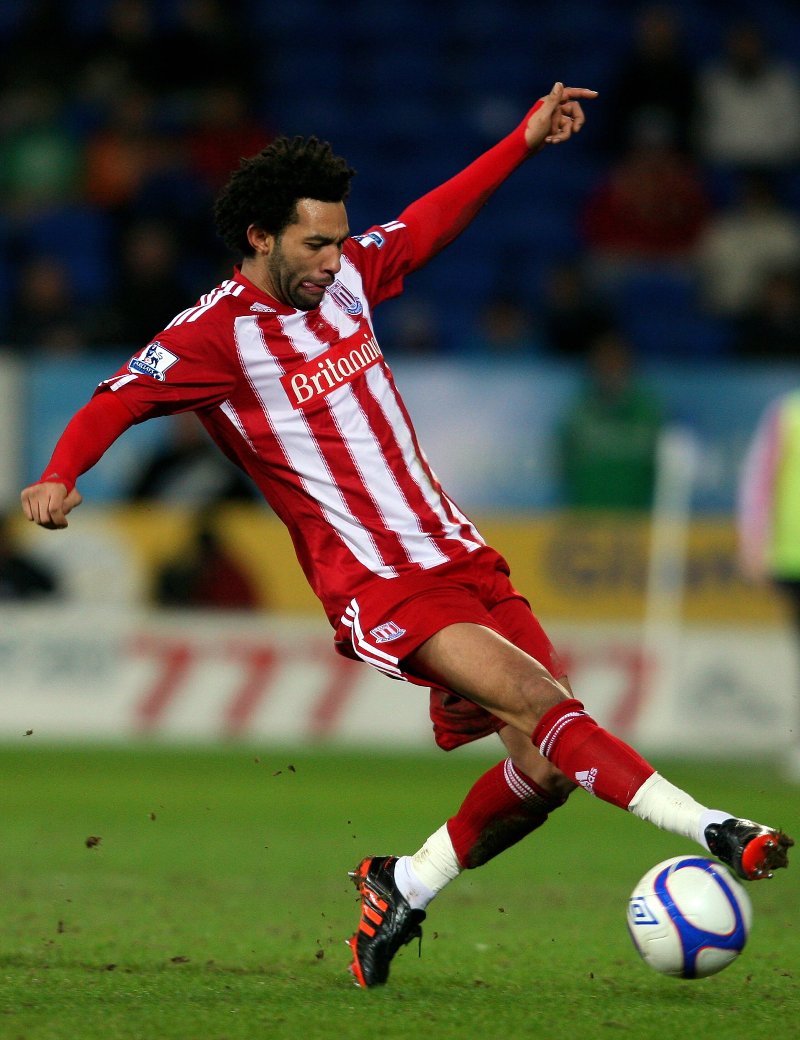 CARDIFF, WALES - JANUARY 18: Jermaine Pennant of Stoke in action during the FA Cup sponsored by E.ON 3rd Round replay match between Cardiff City and Stoke City at Cardiff City Stadium on January 18, 2011 in Cardiff, Wales. (Photo by Stu Forster/Getty Im CARDIFF, WALES - JANUARY 18: Jermaine Pennant of Stoke in action during the FA Cup sponsored by E.ON 3rd Round replay match between Cardiff City and Stoke City at Cardiff City Stadium on January 18, 2011 in Cardiff, Wales. (Photo by Stu Forster/Getty Im