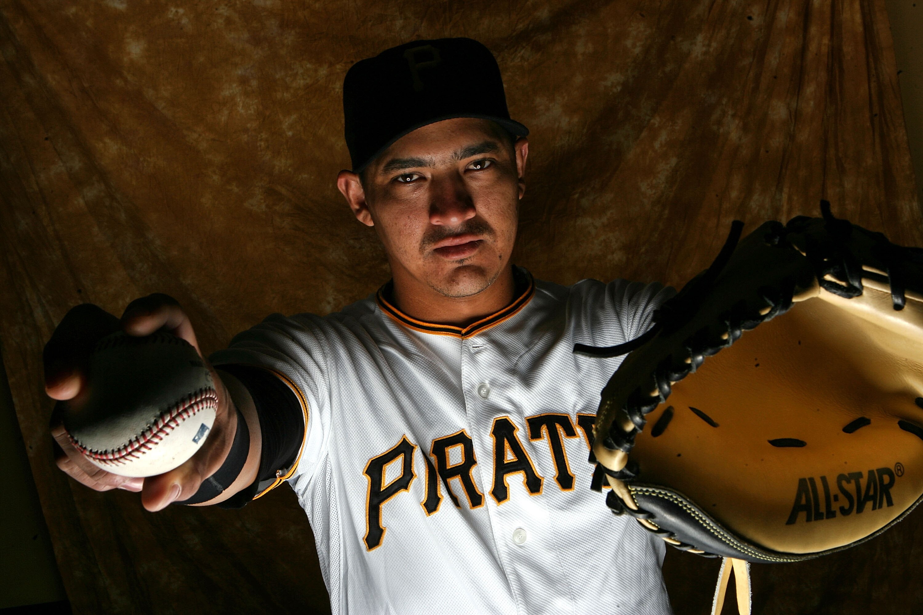 BRADENTON, FL - FEBRUARY 28:  Hector Gimenez #81 of the Pittsburgh Pirates poses for photos during media day on February 28, 2010 in Bradenton, Florida.  (Photo by Marc Serota/Getty Images)