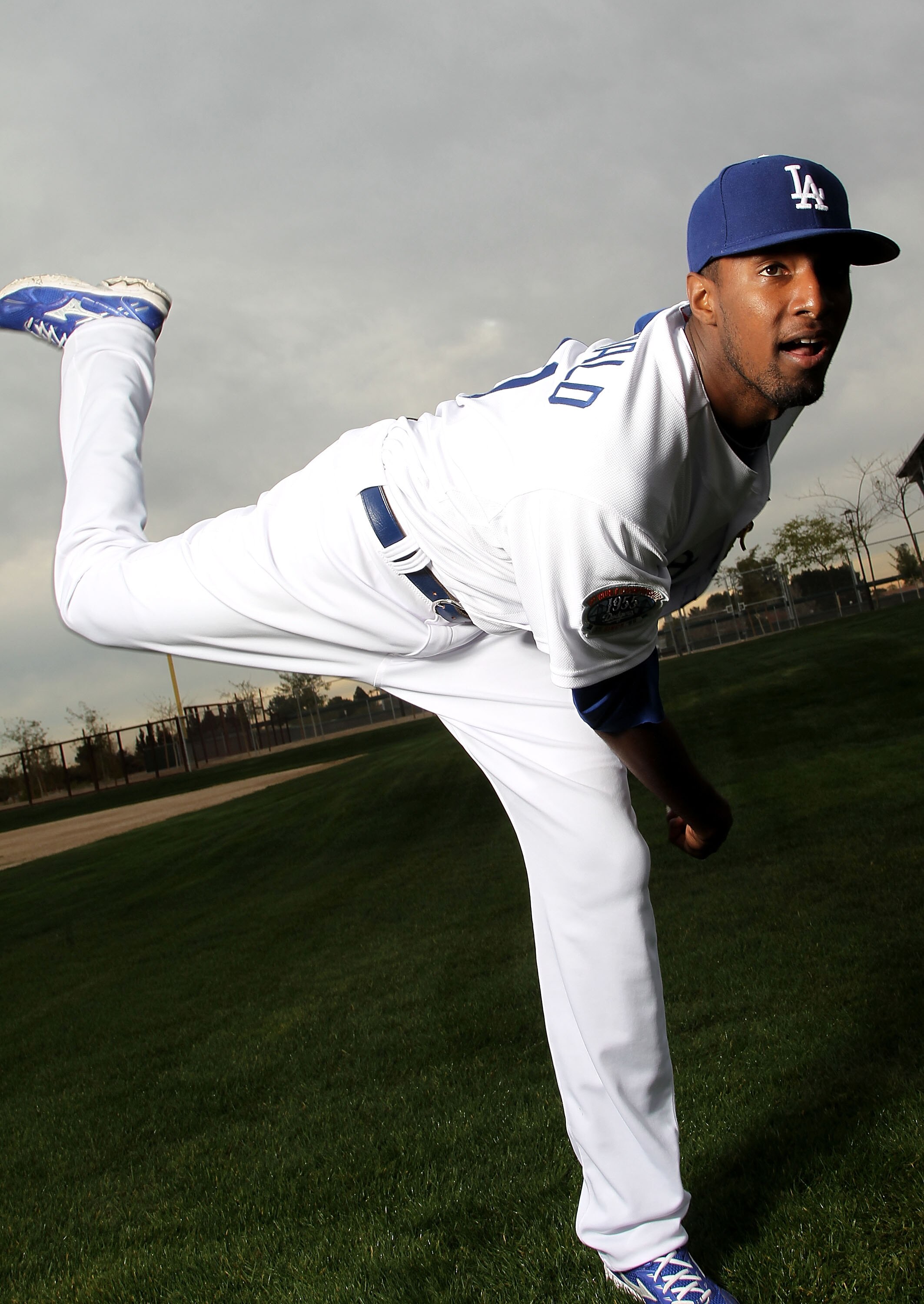 GLENDALE, AZ - FEBRUARY 27:  James McDonald of the Los Angeles Dodgers poses during media photo day on February 27, 2010 at the Ballpark at Camelback Ranch, in Glendale, Arizona.  (Photo by Jed Jacobsohn/Getty Images)