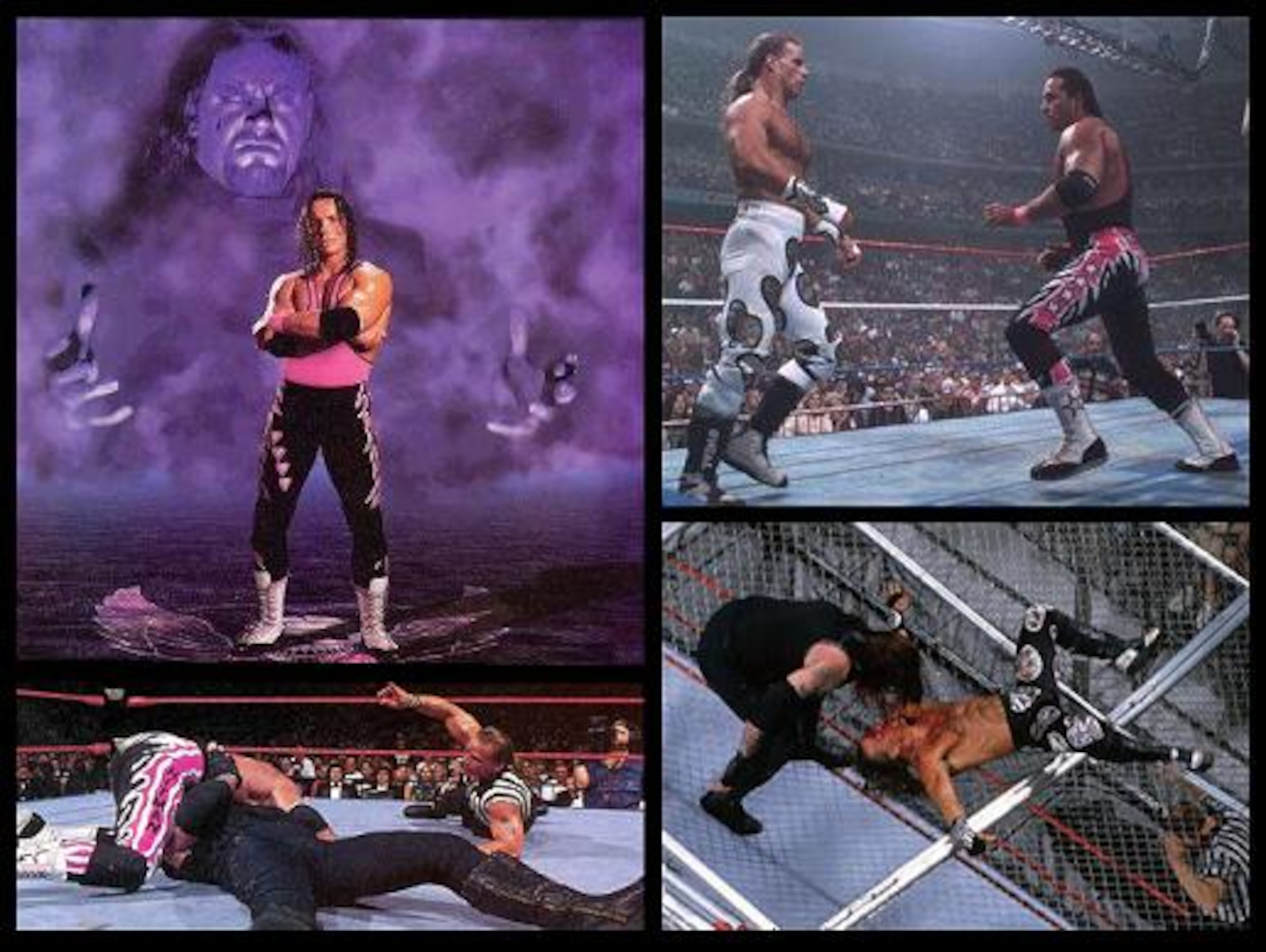 Bret Hart, The Undertaker and Shawn Michaels all met at one time or another in the second half of the '90s. Bret Hart, The Undertaker and Shawn Michaels all met at one time or another in the second half of the '90s.