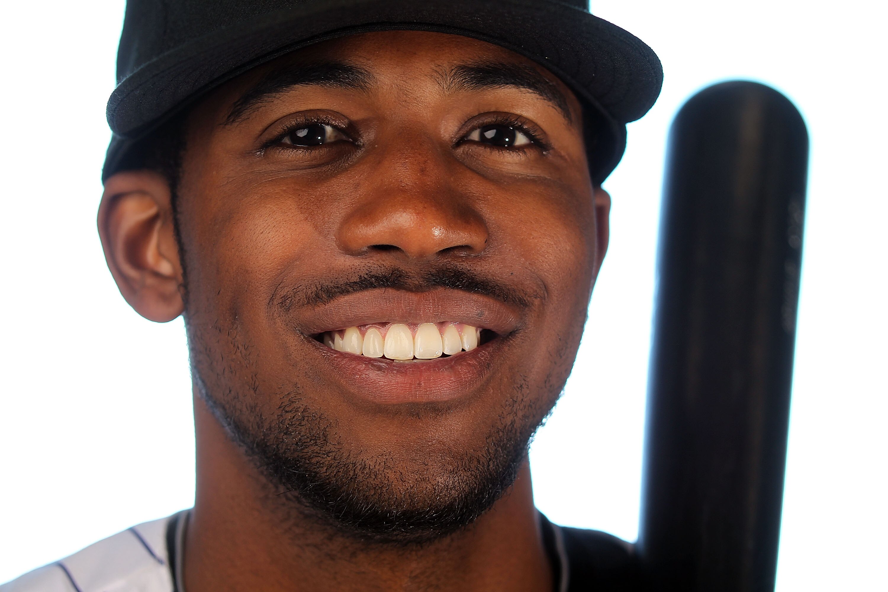 TUCSON, AZ - FEBRUARY 28:  Dexter Fowler of the Colorado Rockies poses for a photo during Spring Training Media Photo Day at Hi Corbett Field on February 28, 2010 in Tucson, Arizona.  (Photo by Ronald Martinez/Getty Images)