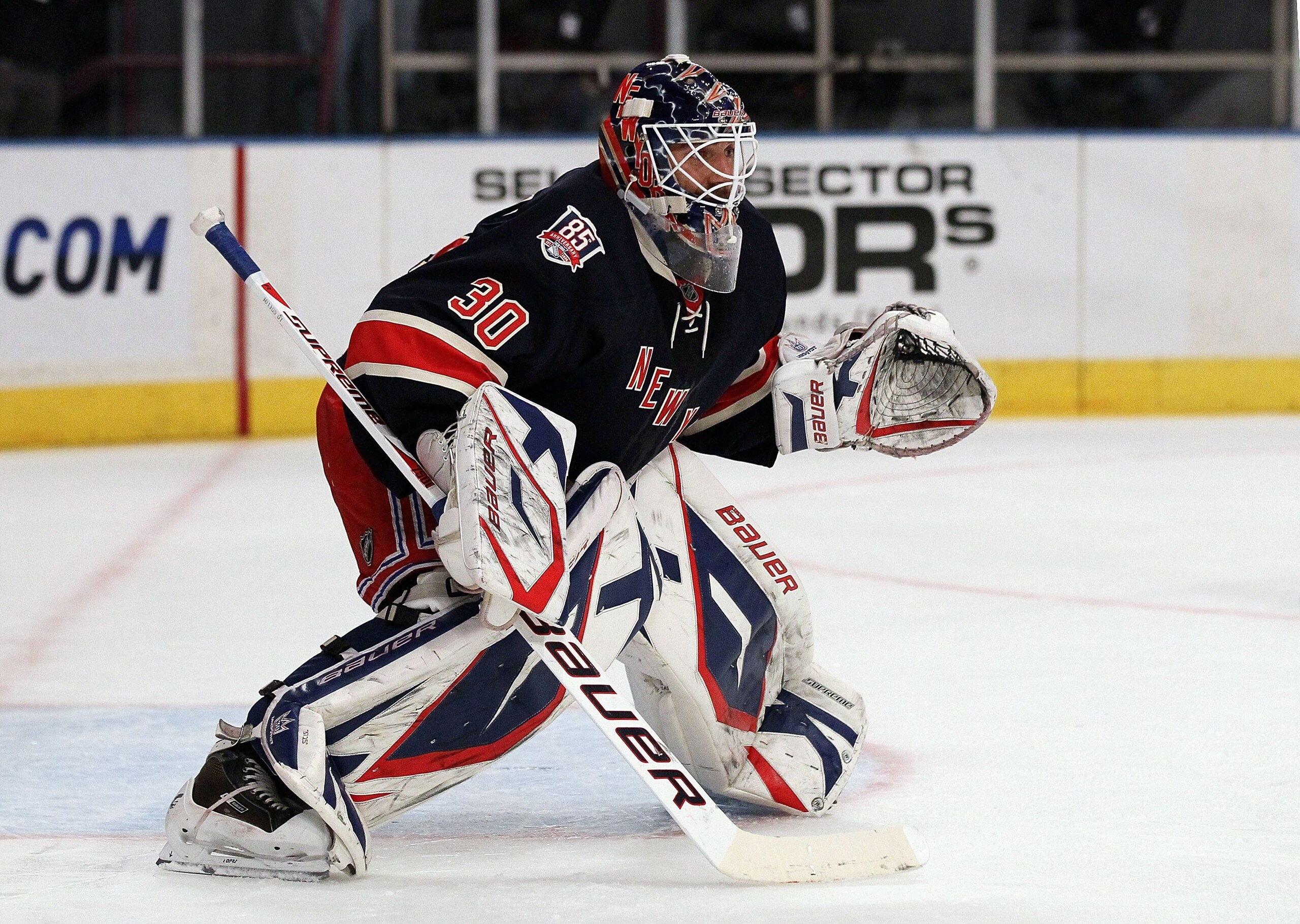 NEW YORK, NY - JANUARY 11:  Henrik Lundqvist #30 of the New York Rangers skates against the Montreal Canadiens on January 11, 2011 at Madison Square Garden in New York City. Montreal defeated the Rangers 2-1.  (Photo by Jim McIsaac/Getty Images)