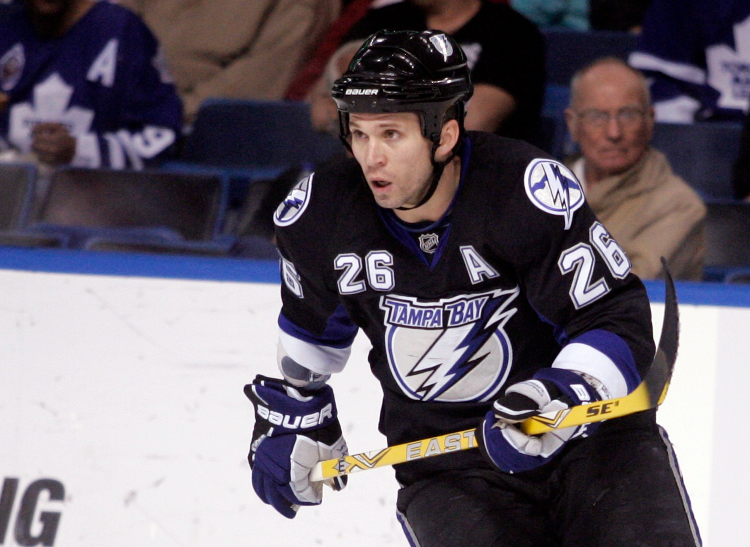 TAMPA, FL - JANUARY 25: Martin St. Louis #26 of the Tampa Bay Lightning skates against the Toronto Maple Leafs at St. Pete Times Forum on January 25, 2011 in Tampa, Florida. The Lightning defeated the Leafs 2-0. (Photo by Justin K. Aller/Getty Images) TAMPA, FL - JANUARY 25: Martin St. Louis #26 of the Tampa Bay Lightning skates against the Toronto Maple Leafs at St. Pete Times Forum on January 25, 2011 in Tampa, Florida. The Lightning defeated the Leafs 2-0. (Photo by Justin K. Aller/Getty Images)