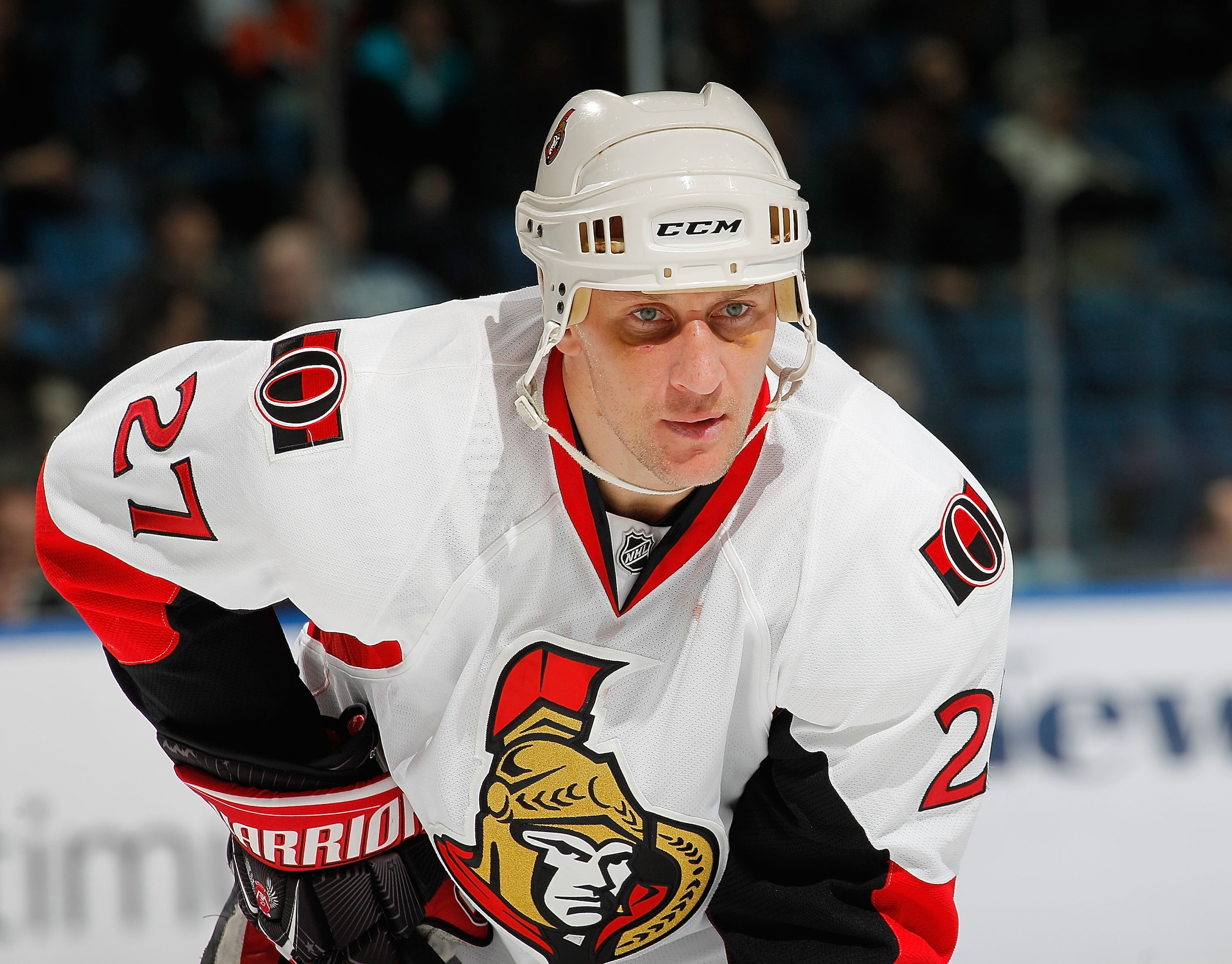 UNIONDALE, NY - FEBRUARY 05: Alex Kovalev #27 of the Ottawa Senators waits for a faceoff during an NHL hockey game against the New York Islanders at Nassau Coliseum on February 5, 2011 in Uniondale, New York. (Photo by Paul Bereswill/Getty Images) UNIONDALE, NY - FEBRUARY 05: Alex Kovalev #27 of the Ottawa Senators waits for a faceoff during an NHL hockey game against the New York Islanders at Nassau Coliseum on February 5, 2011 in Uniondale, New York. (Photo by Paul Bereswill/Getty Images)