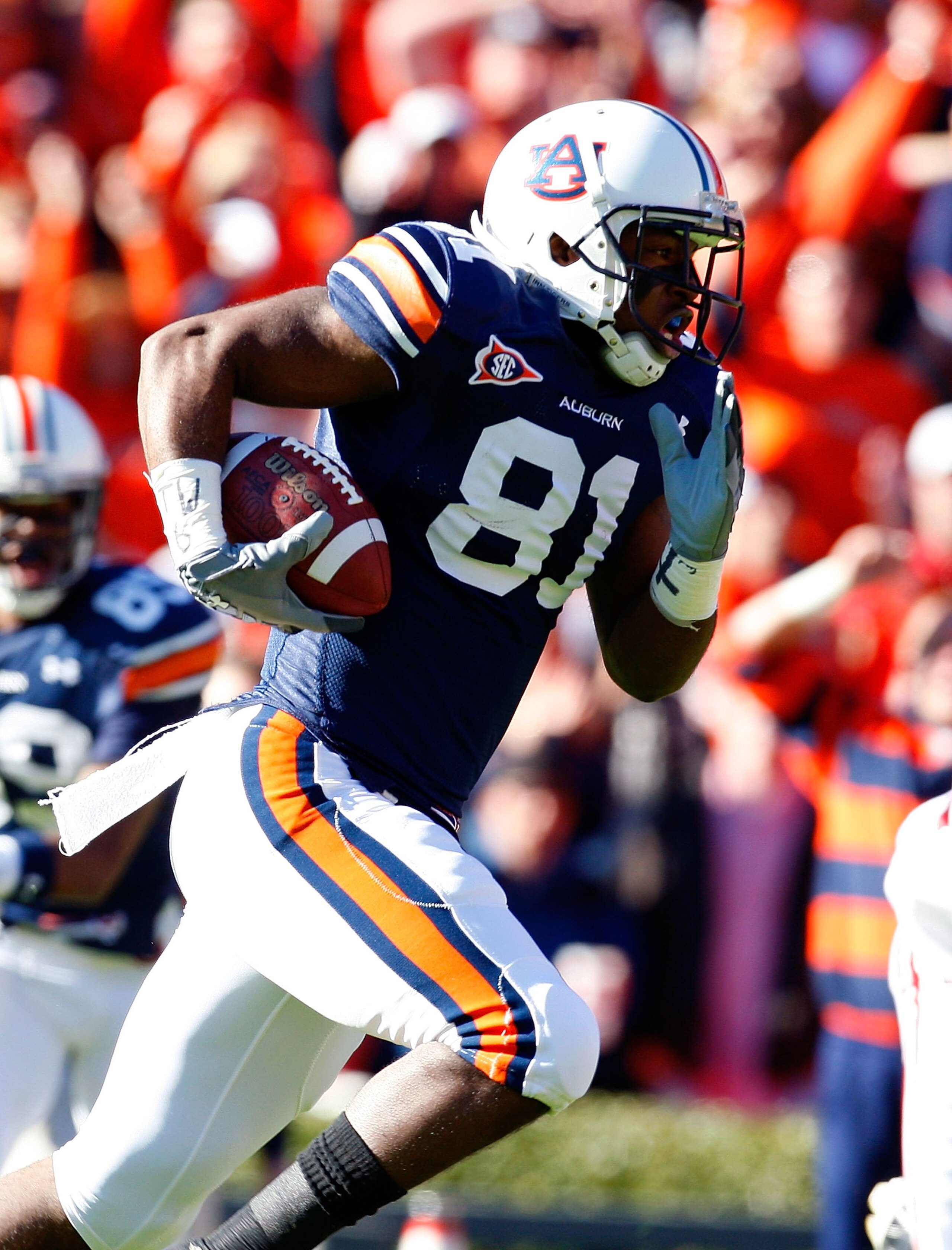 AUBURN, AL - NOVEMBER 27: Terrell Zachery #81 of the Auburn Tigers against the Alabama Crimson Tide at Jordan-Hare Stadium on November 27, 2009 in Auburn, Alabama. (Photo by Kevin C. Cox/Getty Images) AUBURN, AL - NOVEMBER 27: Terrell Zachery #81 of the Auburn Tigers against the Alabama Crimson Tide at Jordan-Hare Stadium on November 27, 2009 in Auburn, Alabama. (Photo by Kevin C. Cox/Getty Images)