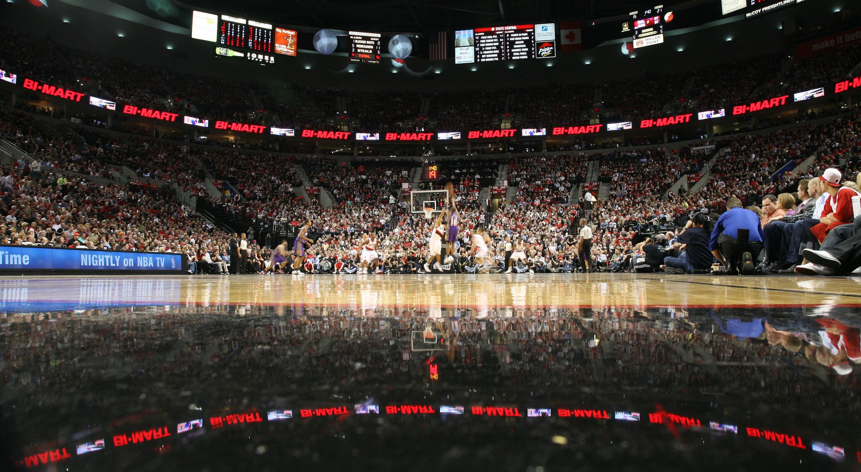 PORTLAND, OR - APRIL 29:  A gereral view of the Phoenix Suns against the Portland Trail Blazers during Game Six of the Western Conference Quarterfinals of the NBA Playoffs on April 29, 2010 at the Rose Garden in Portland, Oregon. The Suns defeated the Bla