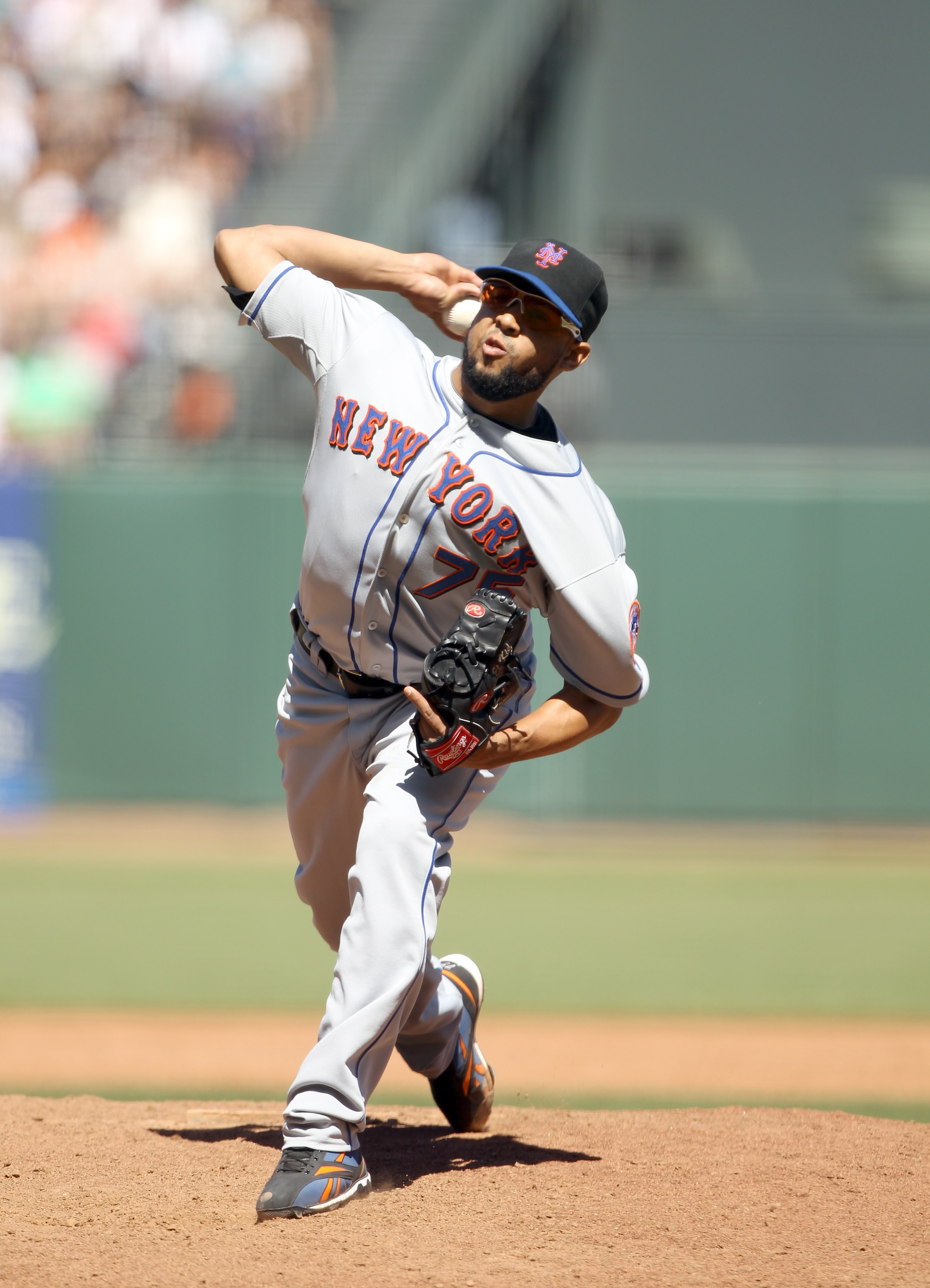 SAN FRANCISCO - JULY 18:  Francisco Rodriguez #75 of the New York Mets pitches against the San Francisco Giants at AT&T Park on July 18, 2010 in San Francisco, California.  (Photo by Ezra Shaw/Getty Images)