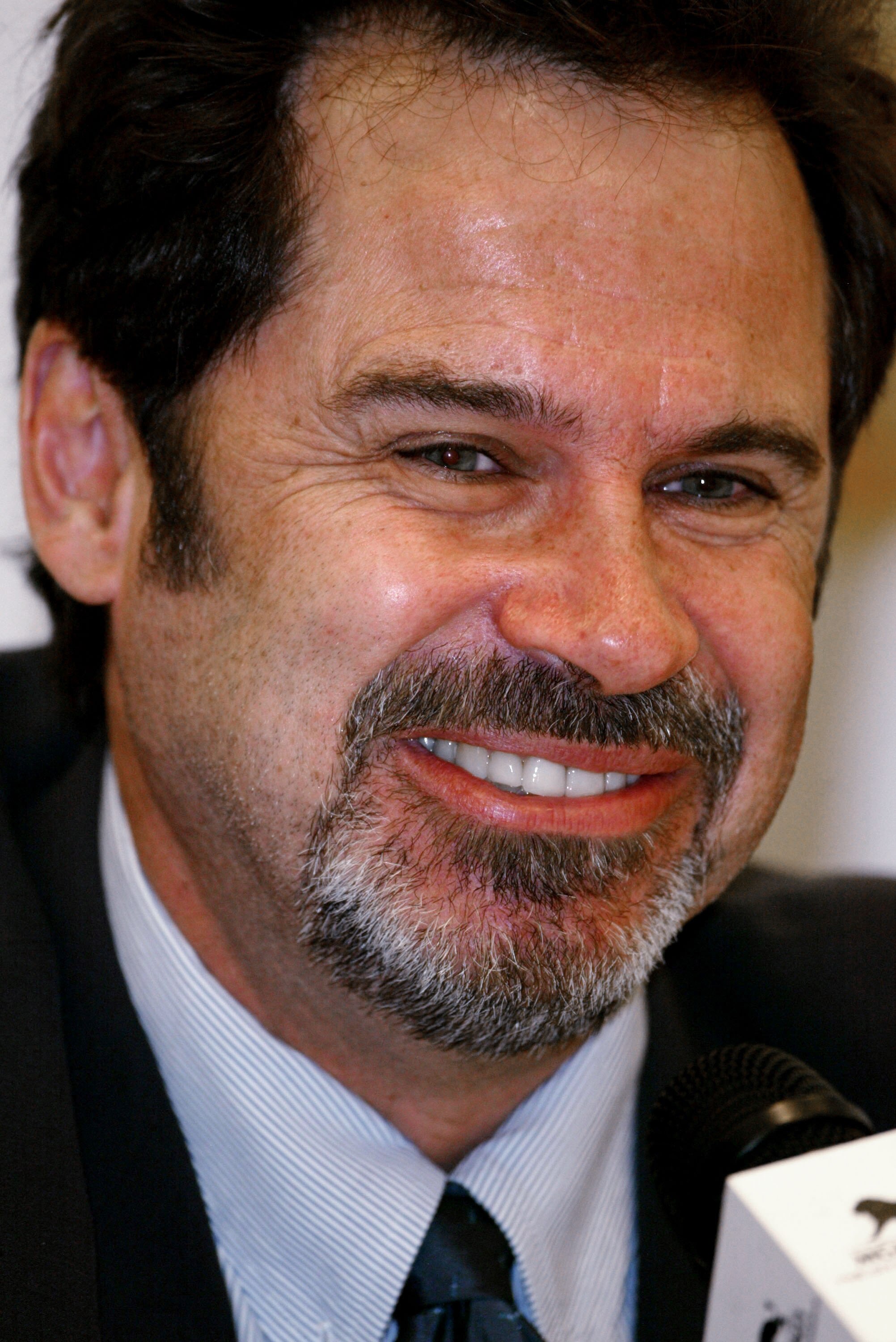 LAS VEGAS - OCTOBER 4:  Comedian Dennis Miller attends the press conference for the Andre Agassi Foundation's 8th Annual Grand Slam for Children benefit concert at the MGM Grand Garden Arena October 4, 2003 in Las Vegas, Nevada.  (Photo by Carlo Allegri/G