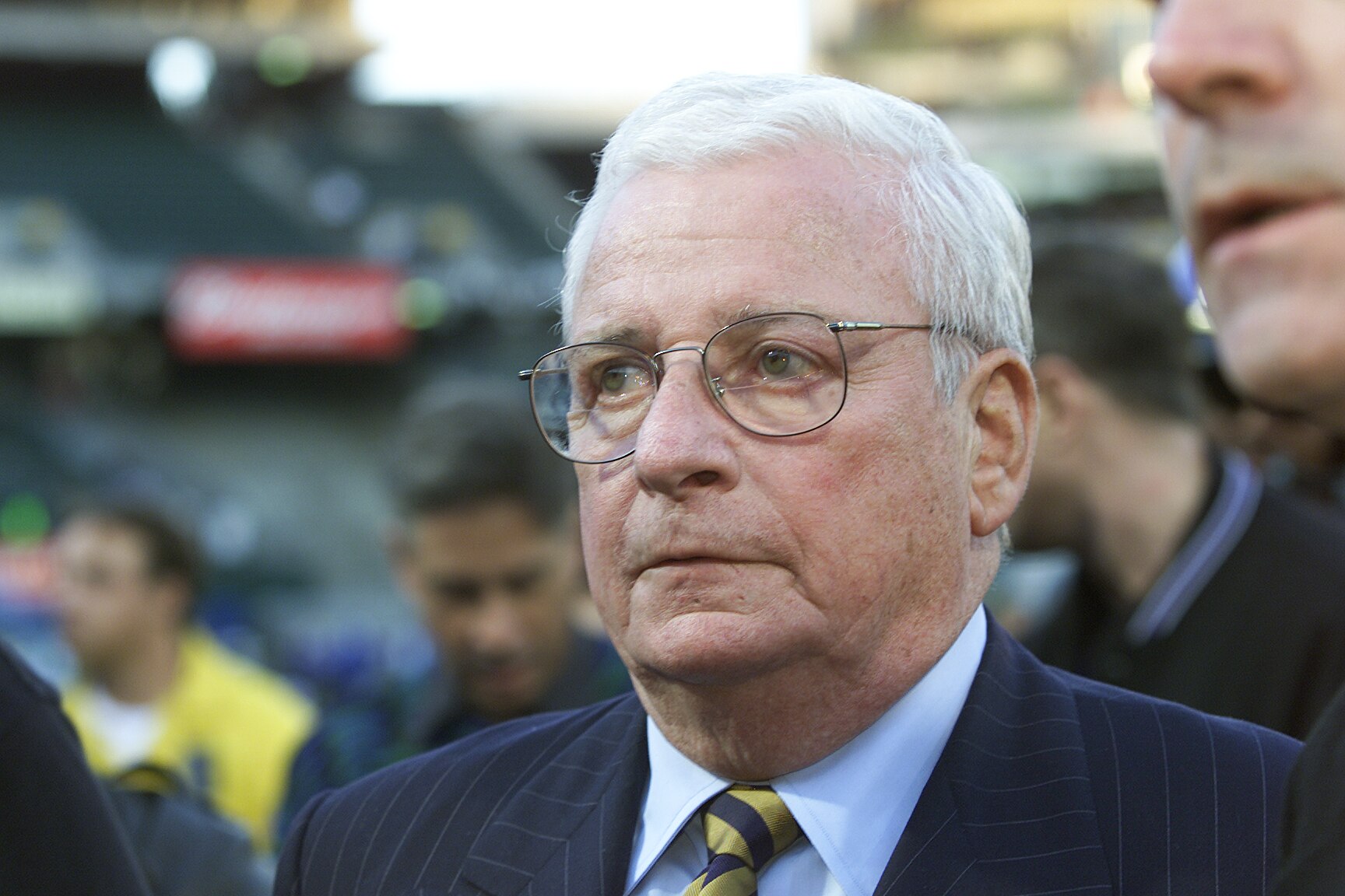 14 Jan 2001:  Owner Art Modell of the Baltimore Ravens walks across the field after beating the Oakland Raiders 16-3 in the AFC Championship at Network Associates Coliseum in Oakland, California.  DIGITAL IMAGE Mandatory Credit: Brian Bahr/ALLSPORT