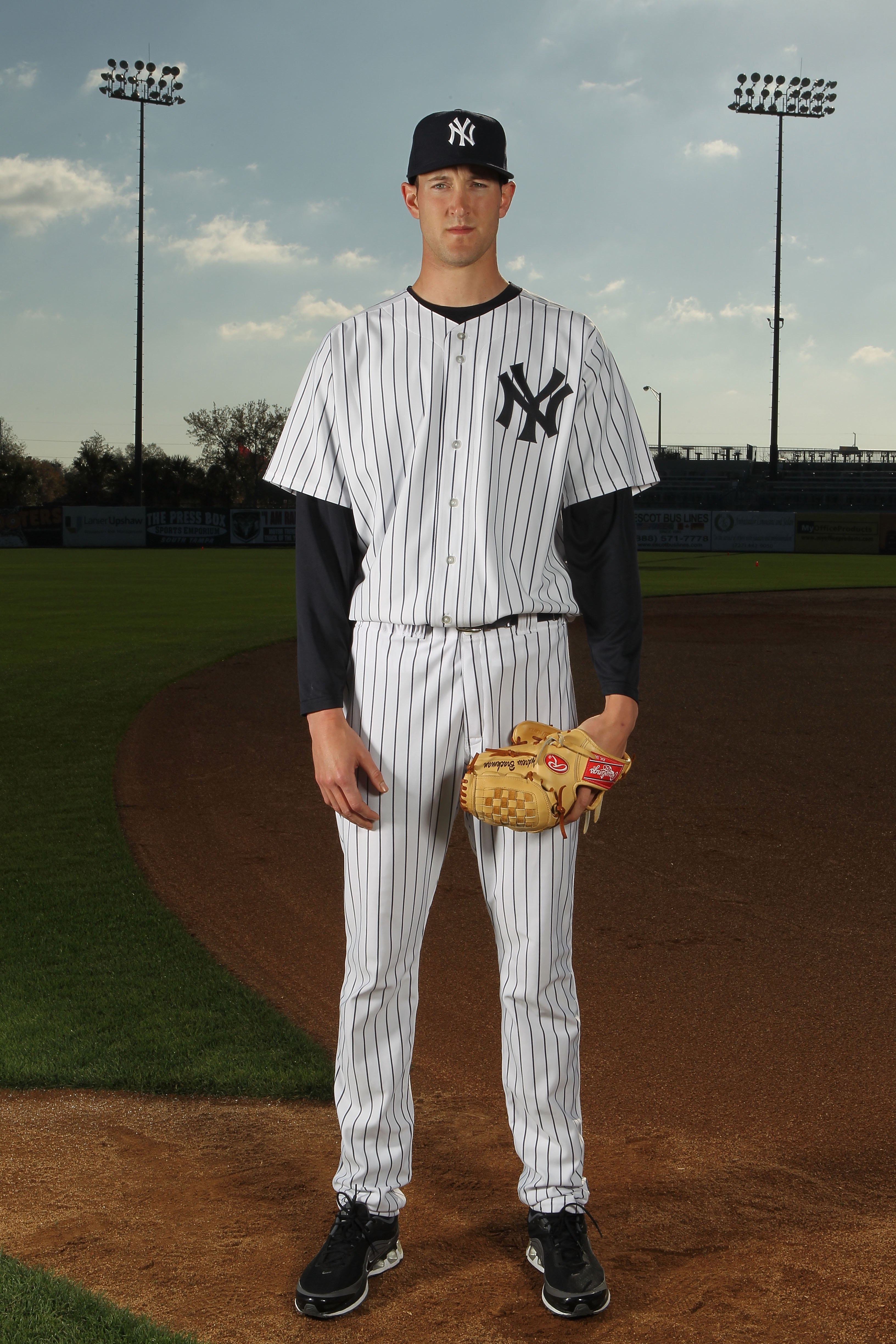 TAMPA, FL - FEBRUARY 25:  Andrew Brackman #64 of the New York Yankees poses for a photo during Spring Training Media Photo Day at George M. Steinbrenner Field on February 25, 2010 in Tampa, Florida.  (Photo by Nick Laham/Getty Images)