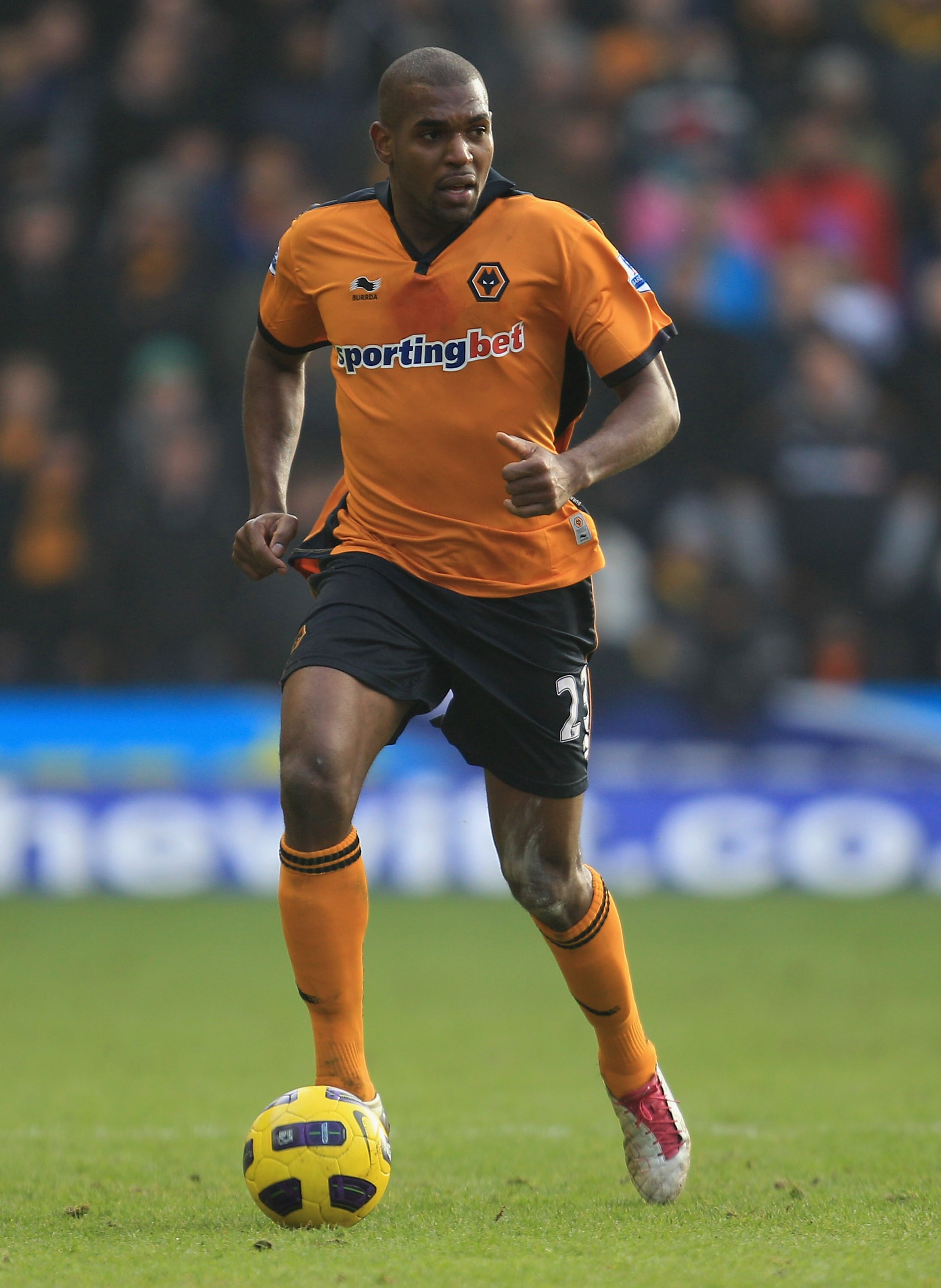WOLVERHAMPTON, ENGLAND - JANUARY 22:  Ronald Zubar of Wolverhampton Wanderers in action during the Barclays Premier League match between Wolverhampton Wanderers and Liverpool at Molineux on January 22, 2011 in Wolverhampton, England.  (Photo by Mark Thomp