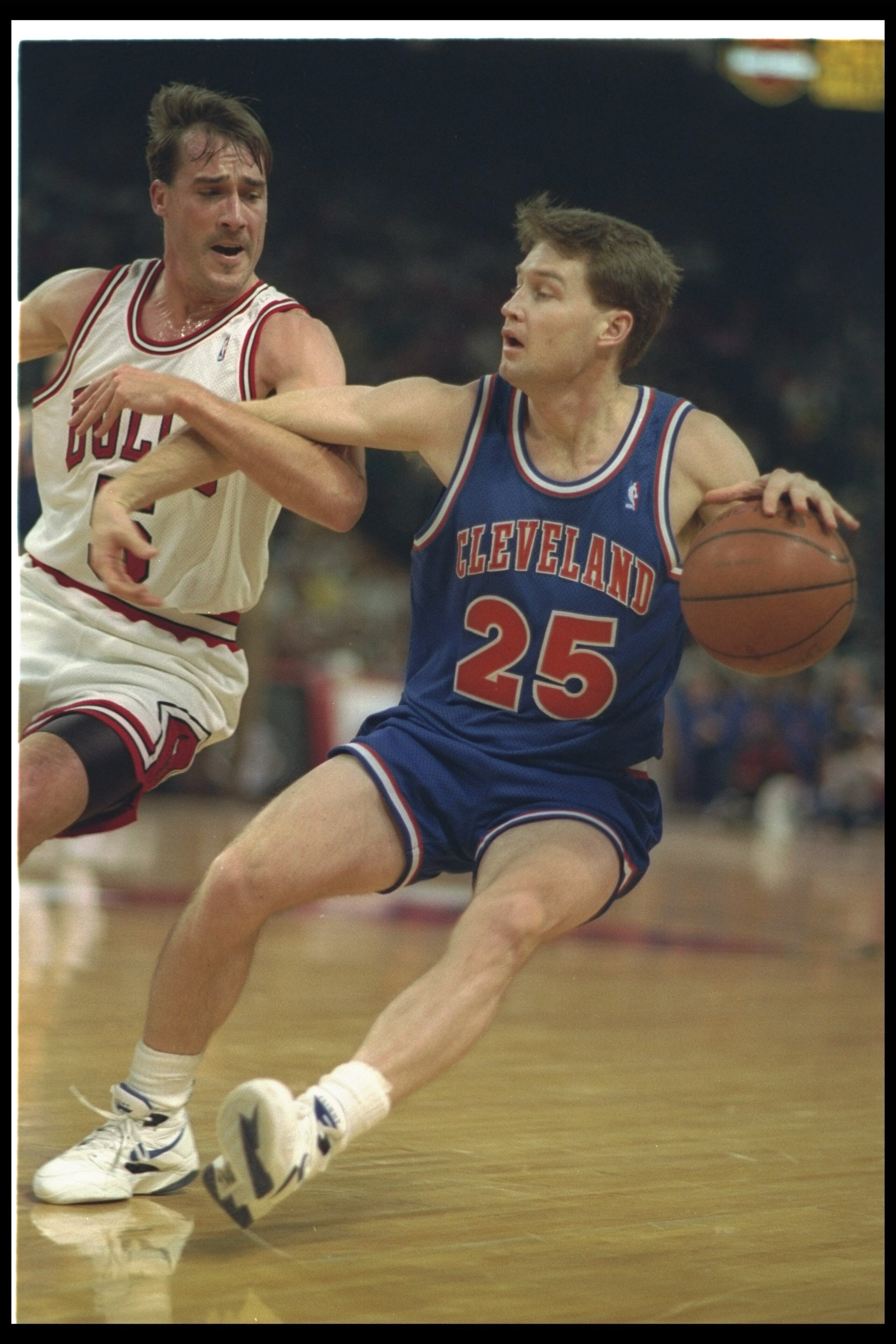 11 May 1993: Guard Mark Price of the Cleveland Cavaliers moves the ball during a game against the Chicago Bulls at the United Center in Chicago, Illinois. The Bulls won the game, 91-84. Mandatory Credit: Jonathan Daniel /Allsport 11 May 1993: Guard Mark Price of the Cleveland Cavaliers moves the ball during a game against the Chicago Bulls at the United Center in Chicago, Illinois. The Bulls won the game, 91-84. Mandatory Credit: Jonathan Daniel /Allsport