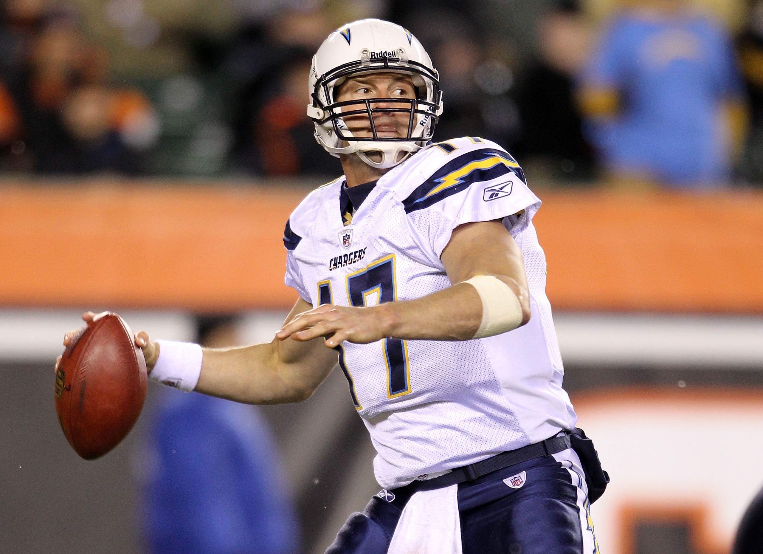 CINCINNATI - DECEMBER 26:  Philip Rivers #17  of the San Diego Chargers throws a pass during the Chargers 34-20 loss to the Cincinnati Bengals in the NFL game at Paul Brown Stadium on December 26, 2010 in Cincinnati, Ohio.  (Photo by Andy Lyons/Getty Imag