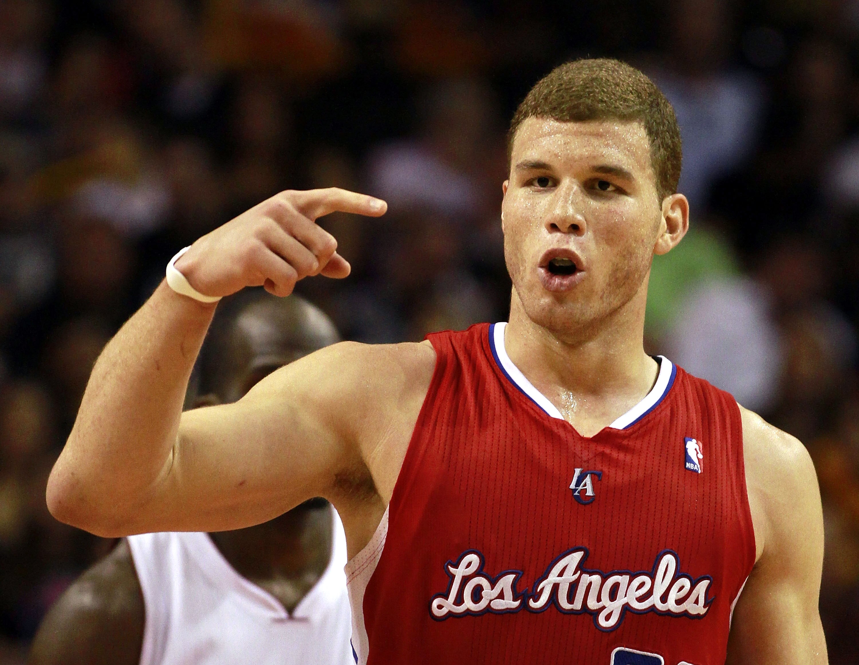 MIAMI, FL - FEBRUARY 06:  Forward Blake Griffin of the Los Angeles Clippers reacts against the Miami Heat at American Airlines Arena on February 6, 2011 in Miami, Florida. The Heat defeated the Clippers 97-79. NOTE TO USER: User expressly acknowledges and