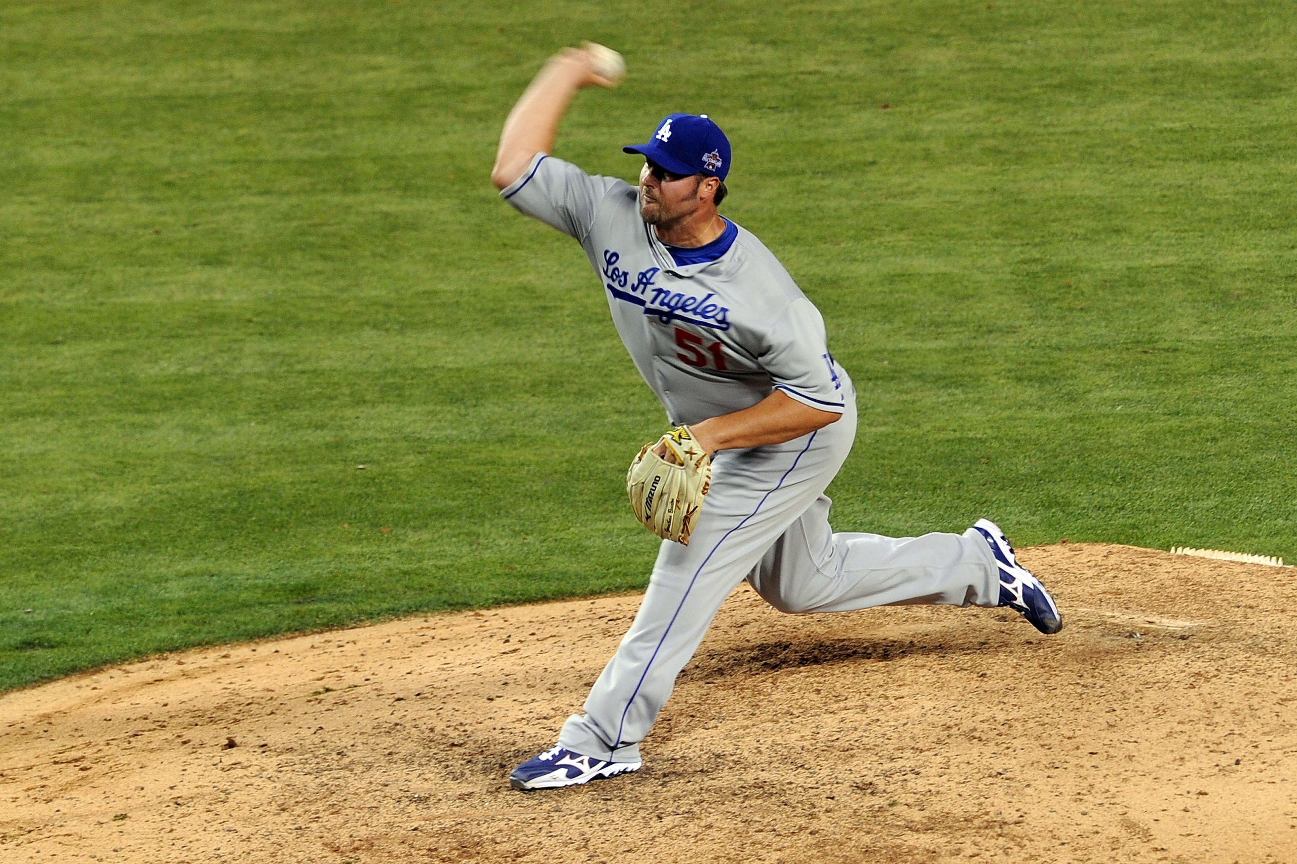 ANAHEIM, CA - JULY 13:  National League All-Star Jonathan Broxton #51 of the Los Angeles Dodgers throws a pitch in the ninth inning during the 81st MLB All-Star Game at Angel Stadium of Anaheim on July 13, 2010 in Anaheim, California.  (Photo by Michael B