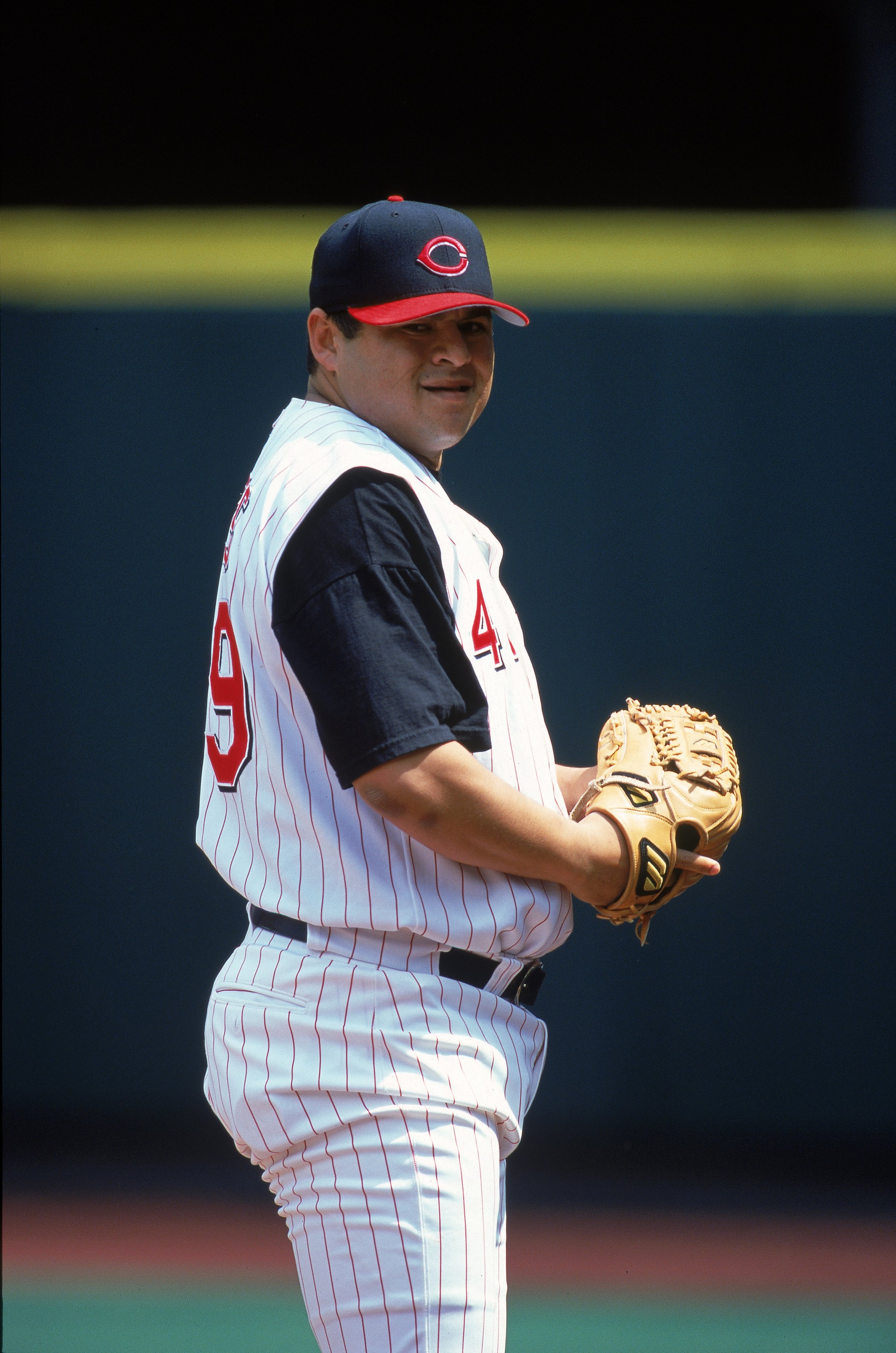 20 Apr 2000:  Denny Reyes #49 of Cincinnati Reds pitching during the game against the San Francisco Giants at Cinergy Field in Cincinnati, Ohio. The Reds defeated the Giants 11-1. Mandatory Credit: Harry How  /Allsport