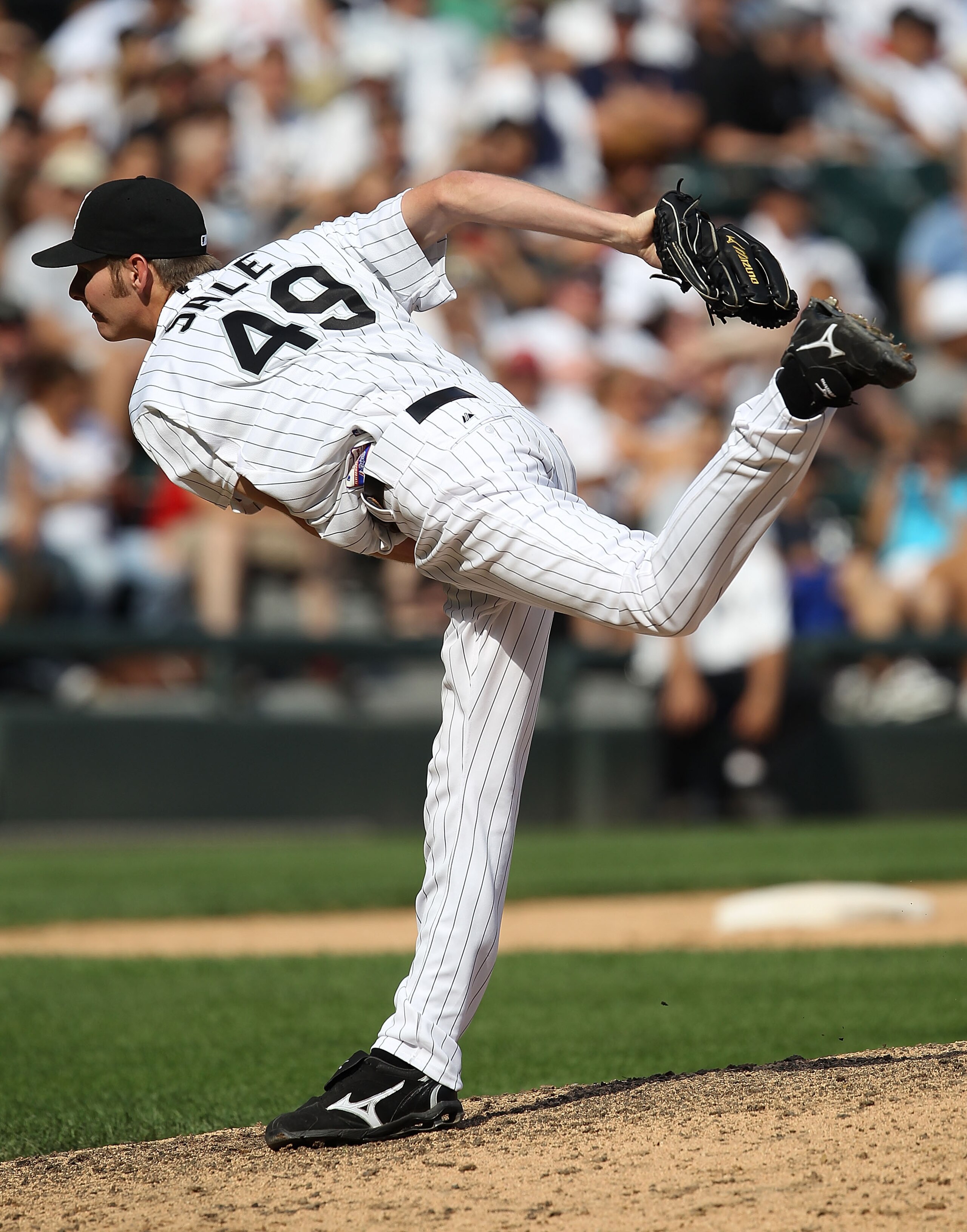 CHICAGO - AUGUST 29: Chris Sale #49 of the Chicago White Sox pitches against the New York Yankees at U.S. Cellular Field on August 29, 2010 in Chicago, Illinois. The Yankees defeated the White Sox 2-1. (Photo by Jonathan Daniel/Getty Images)
