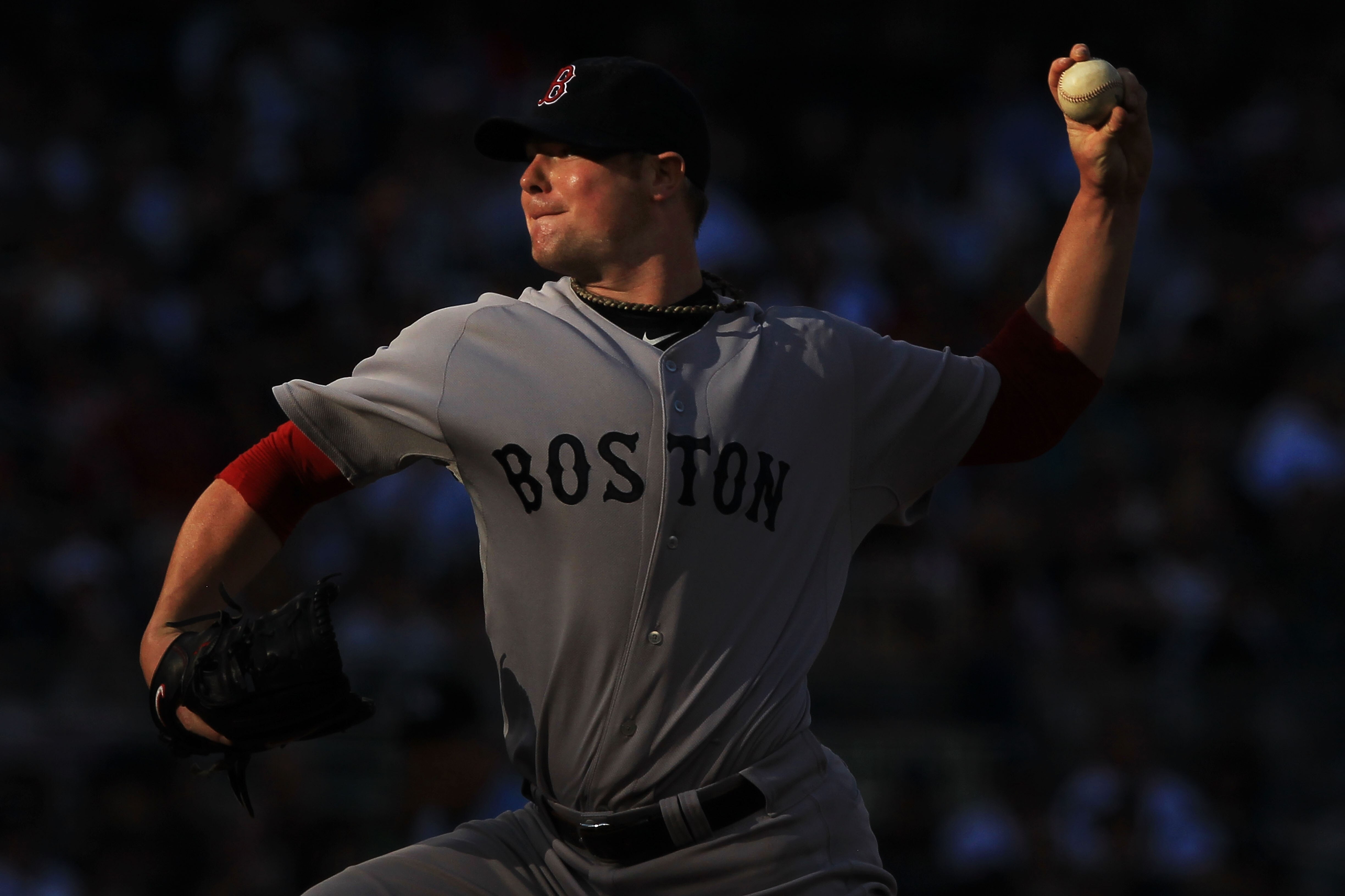 NEW YORK - SEPTEMBER 25:  Jon Lester #31 of the Boston Red Sox pitches against the New York Yankees during their game on September 25, 2010 at Yankee Stadium in the Bronx borough of New York City.  (Photo by Chris McGrath/Getty Images)