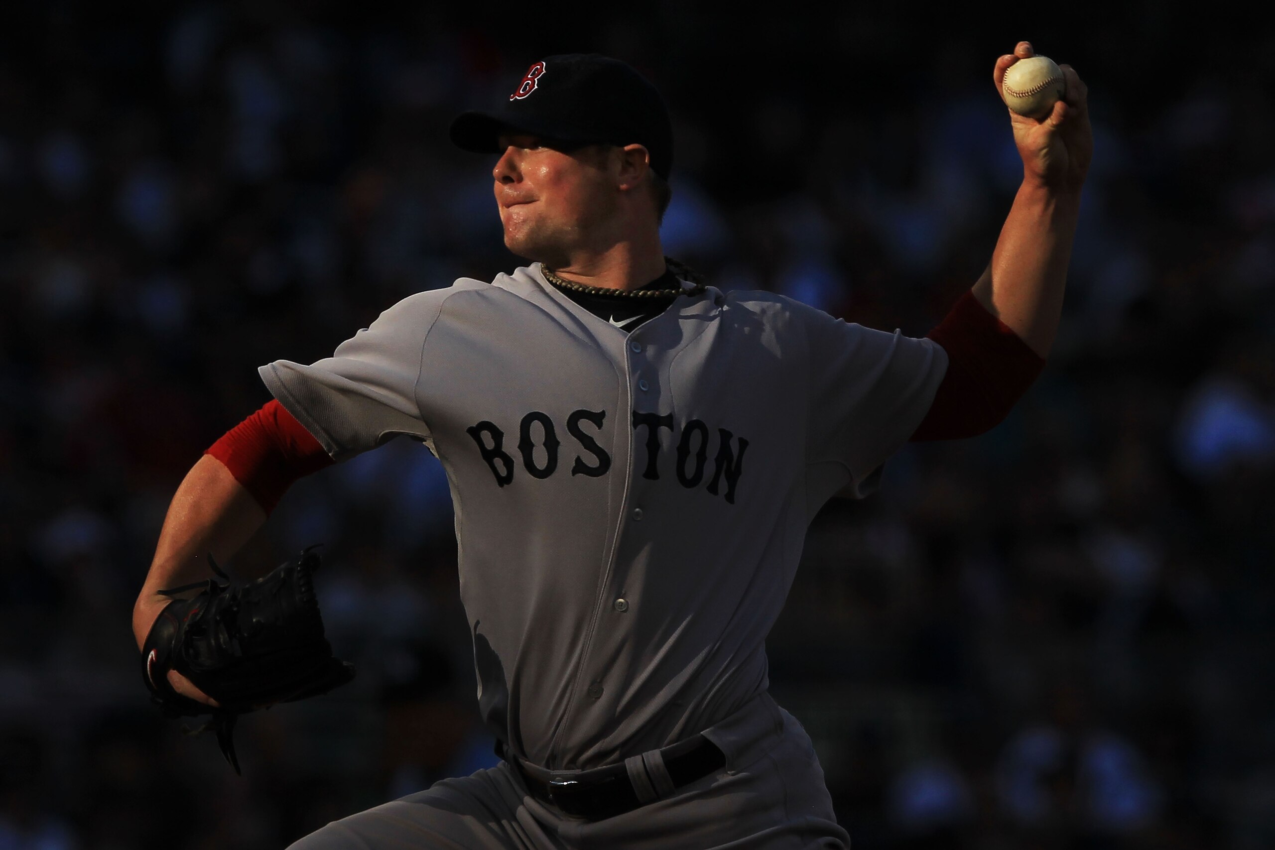 NEW YORK - SEPTEMBER 25:  Jon Lester #31 of the Boston Red Sox pitches against the New York Yankees during their game on September 25, 2010 at Yankee Stadium in the Bronx borough of New York City.  (Photo by Chris McGrath/Getty Images)