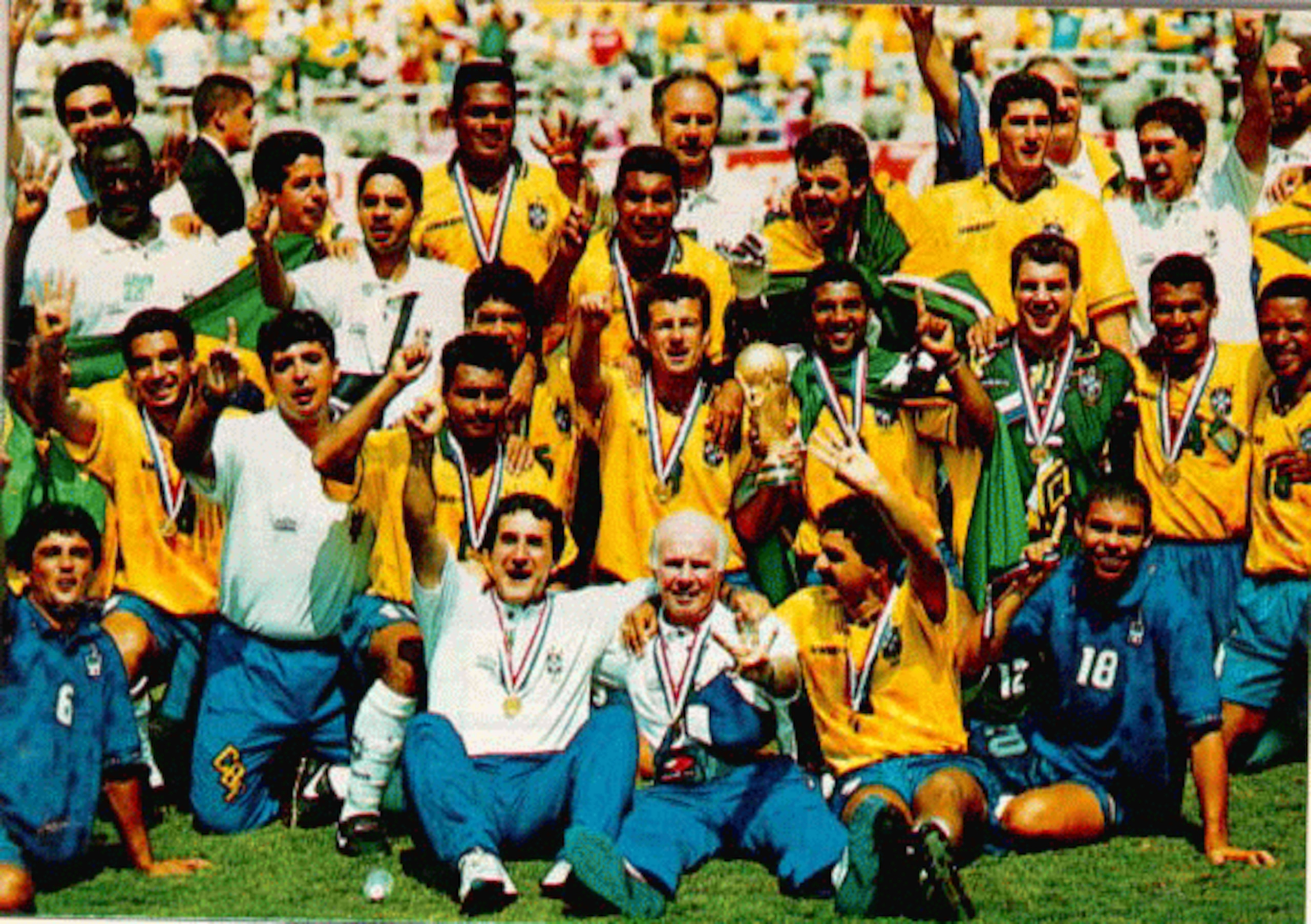 In this picture, Ronaldo celebrates wearing Pierluigi Casiraghi's jersey (Italy No.18). In this picture, Ronaldo celebrates wearing Pierluigi Casiraghi's jersey (Italy No.18).