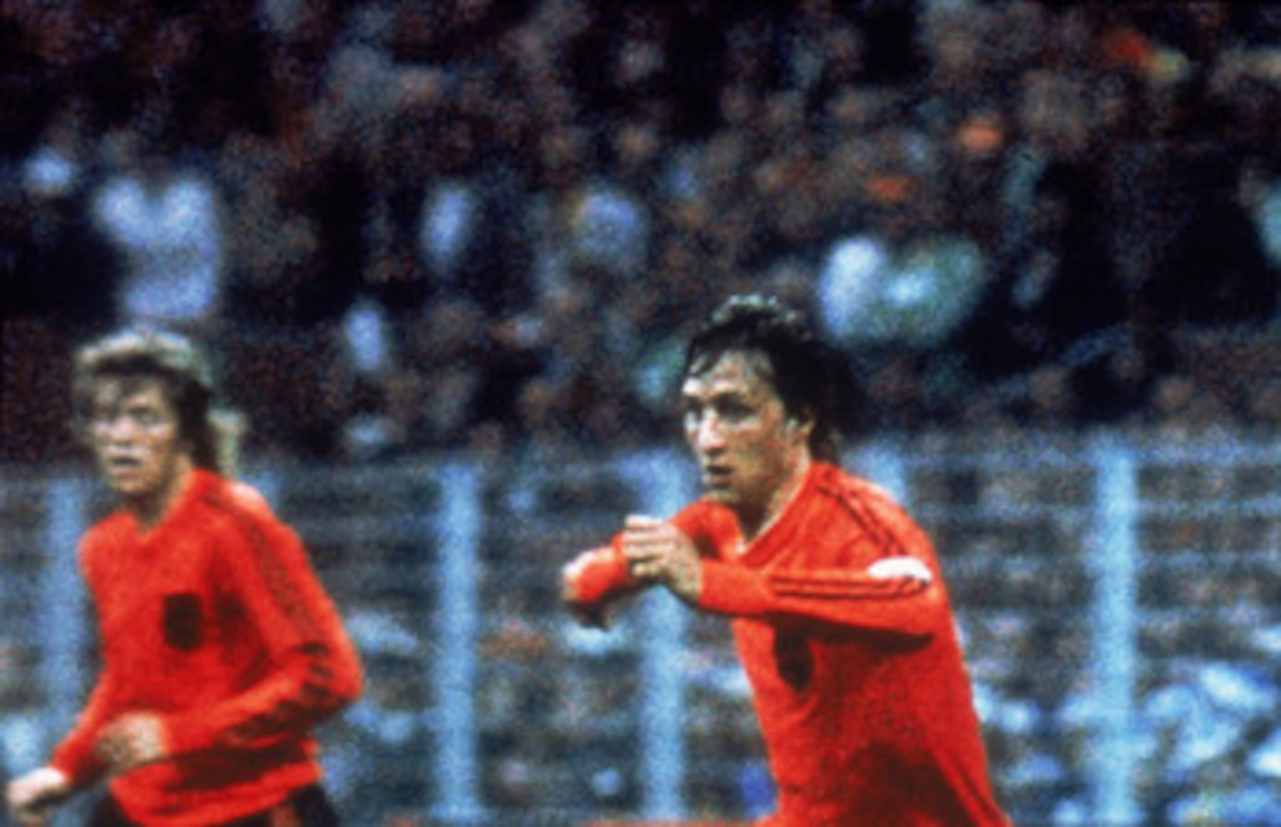 19 Jun 1974:  Johan Cruyff of Holland in action during the World Cup match against Sweden played at the Westfalenstadion in Dortmund, Germany. \ Mandatory Credit: Allsport UK /Allsport